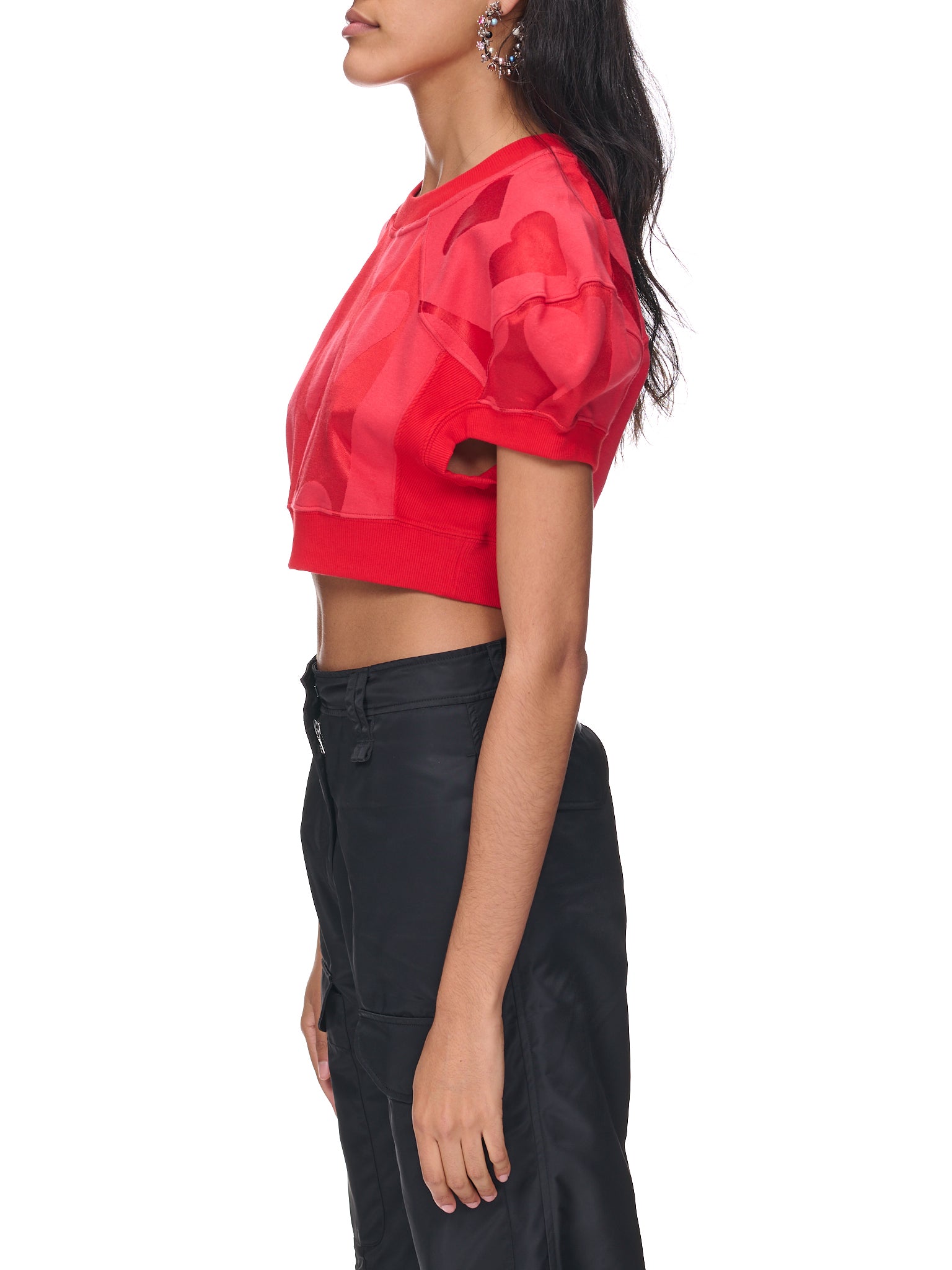 Cropped Hearts Top (1I010007-J0047-G0-H202-RED-HEA)