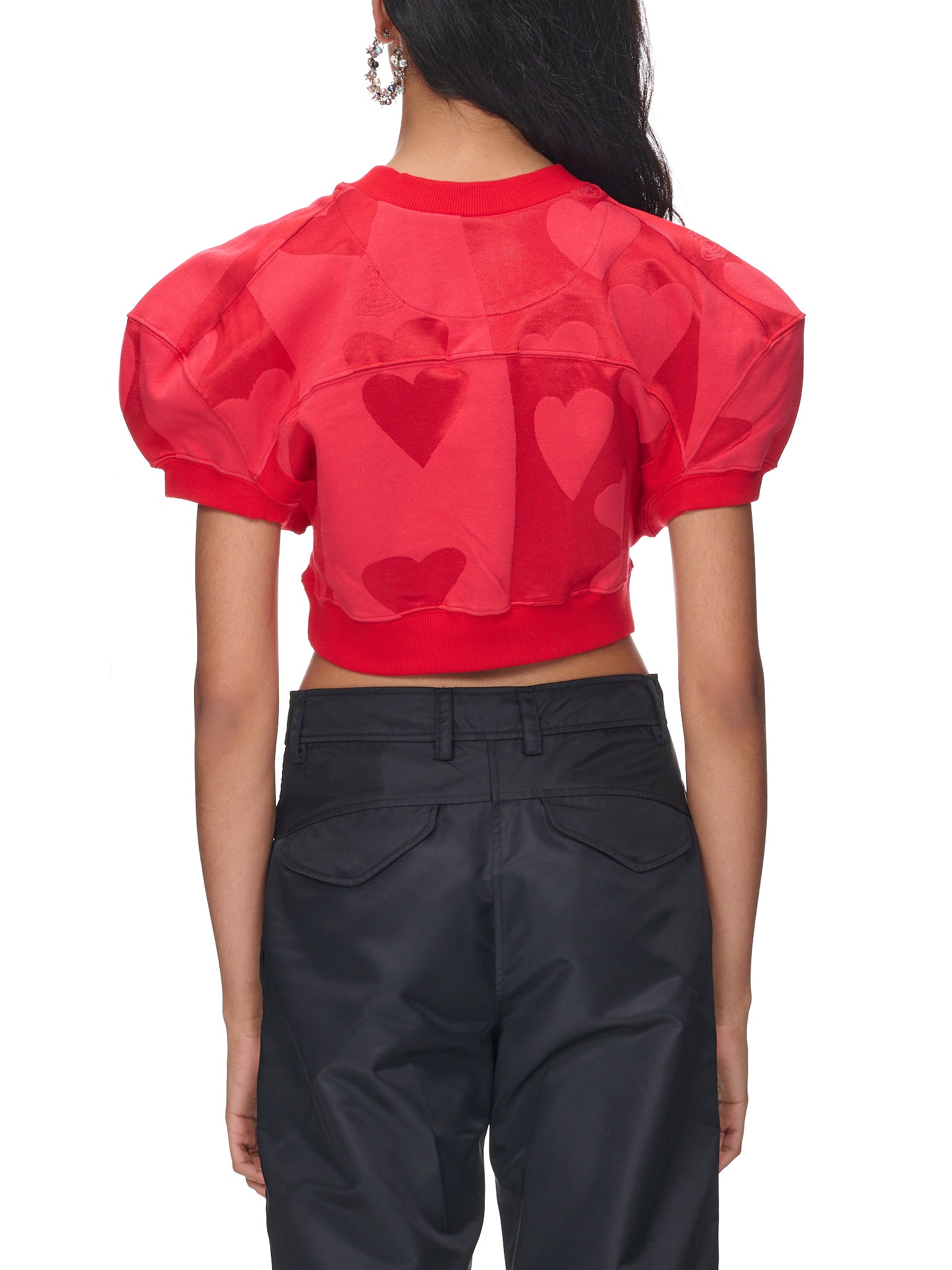 Cropped Hearts Top (1I010007-J0047-G0-H202-RED-HEA)