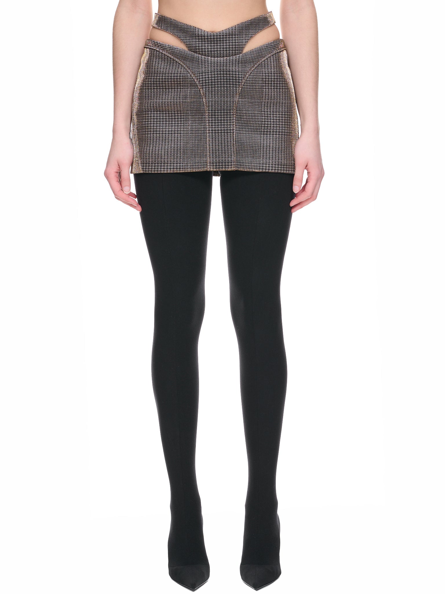 Mini Lurex Skirt (1JU0507848-2000-BEIGE)