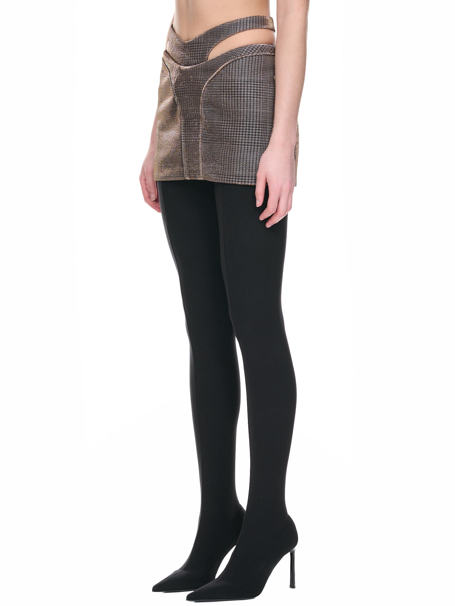 Mini Lurex Skirt (1JU0507848-2000-BEIGE)