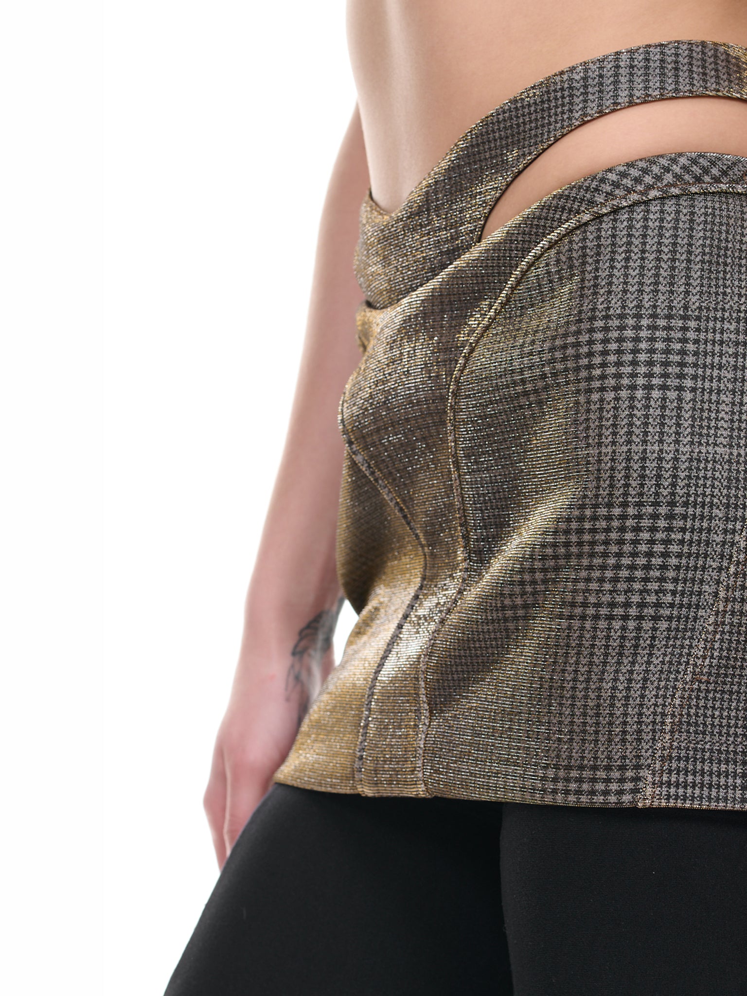 Mini Lurex Skirt (1JU0507848-2000-BEIGE)