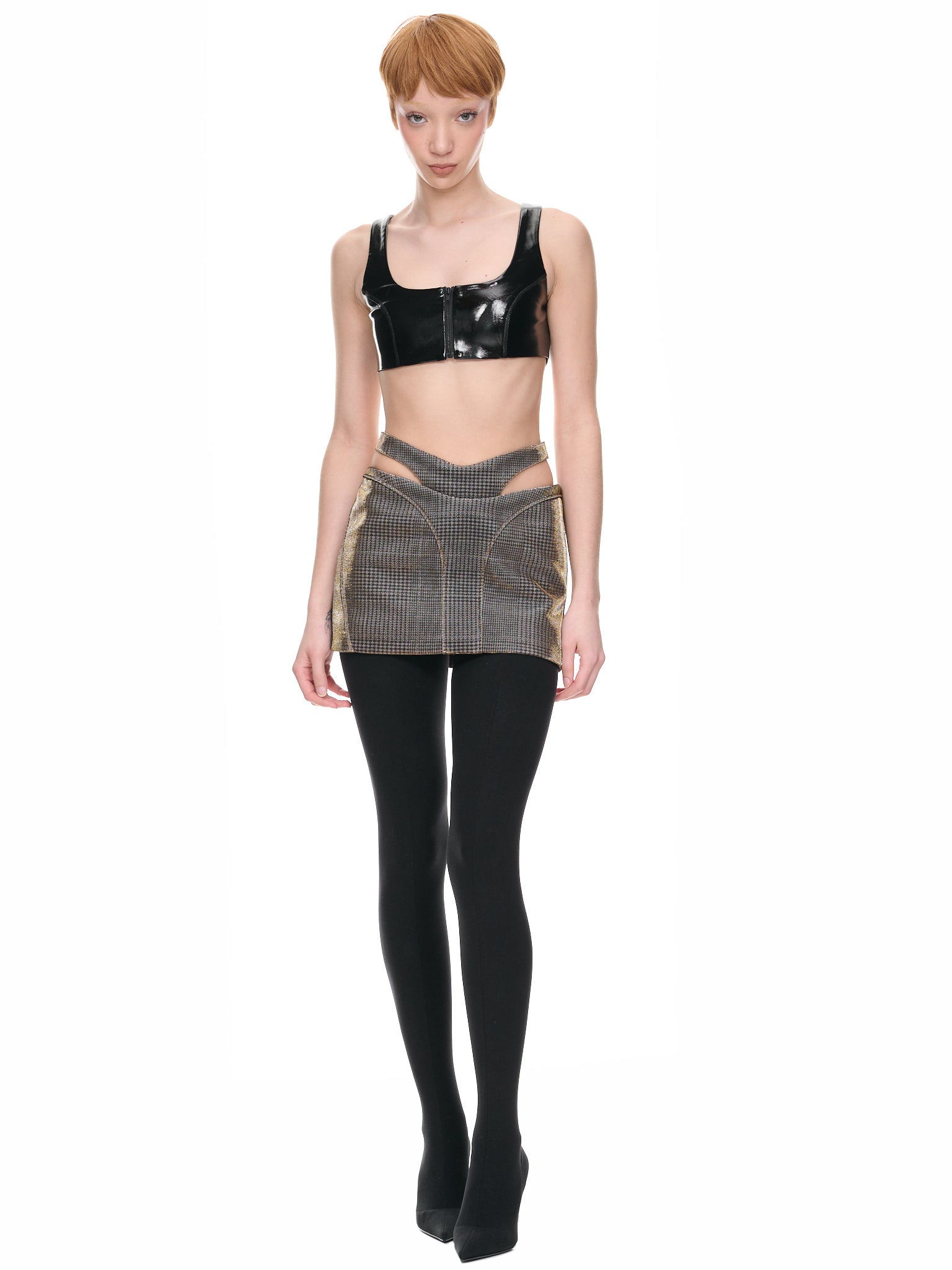 Mini Lurex Skirt (1JU0507848-2000-BEIGE)