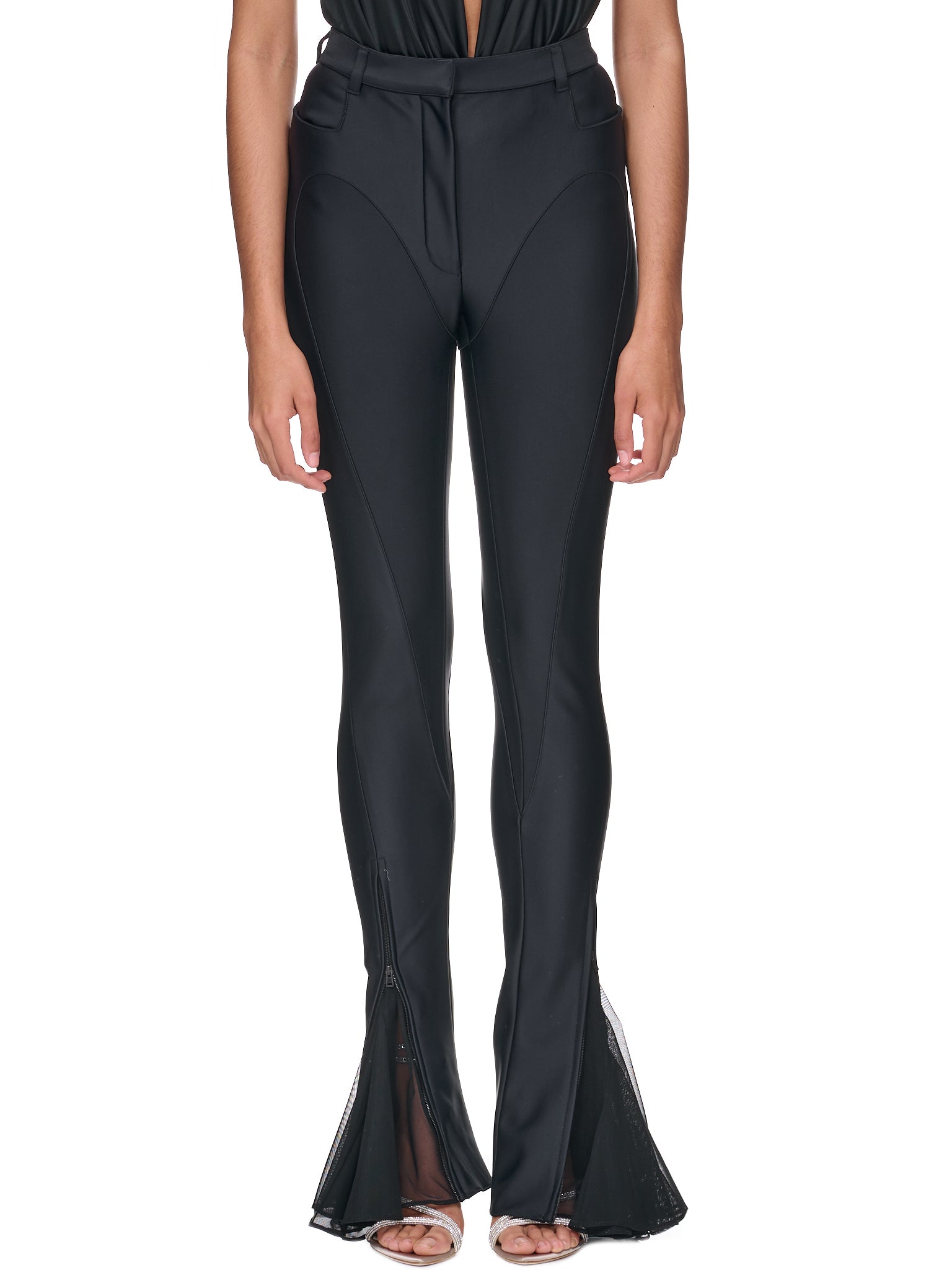 Flared Illusion Pants (1PA038260B-B1999-BLACK-BIMATER)