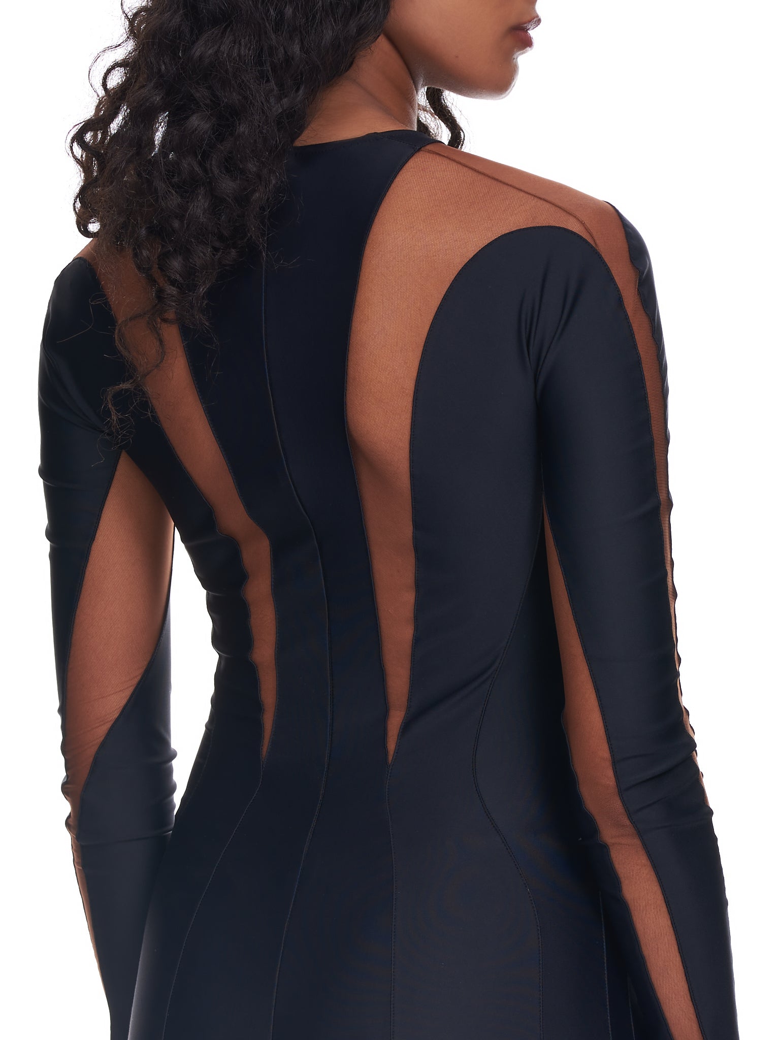 Mugler Body Shaping Illusion Dress