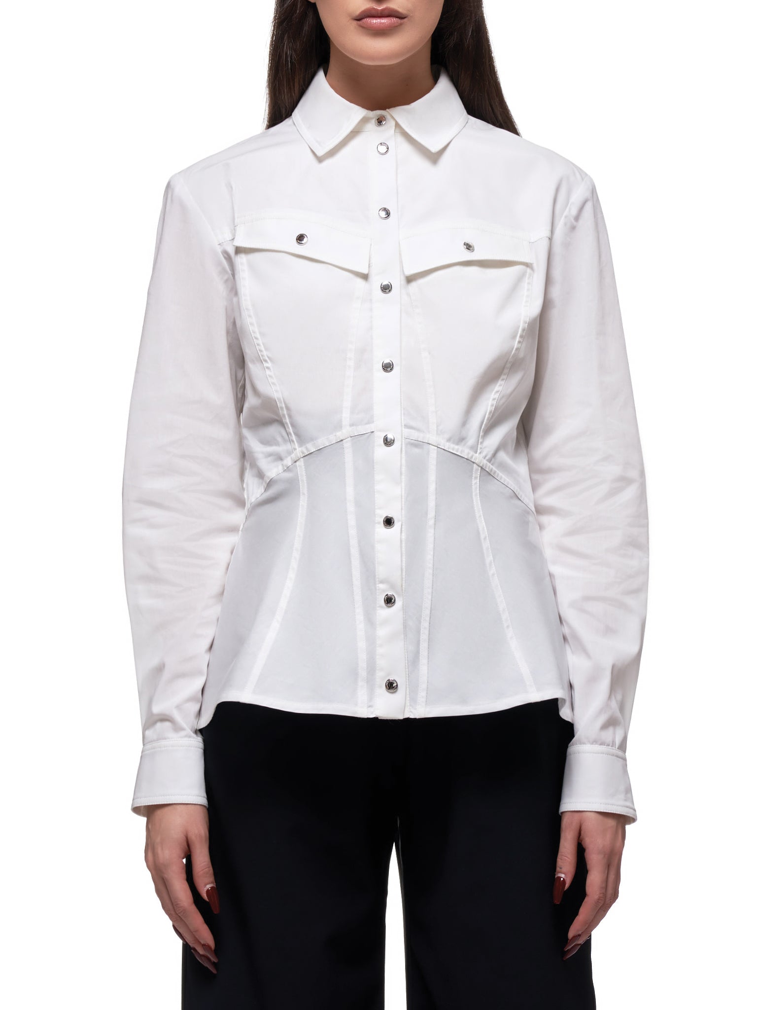 cut collar off dress shirt DIY Cut-Out Collar Shirt