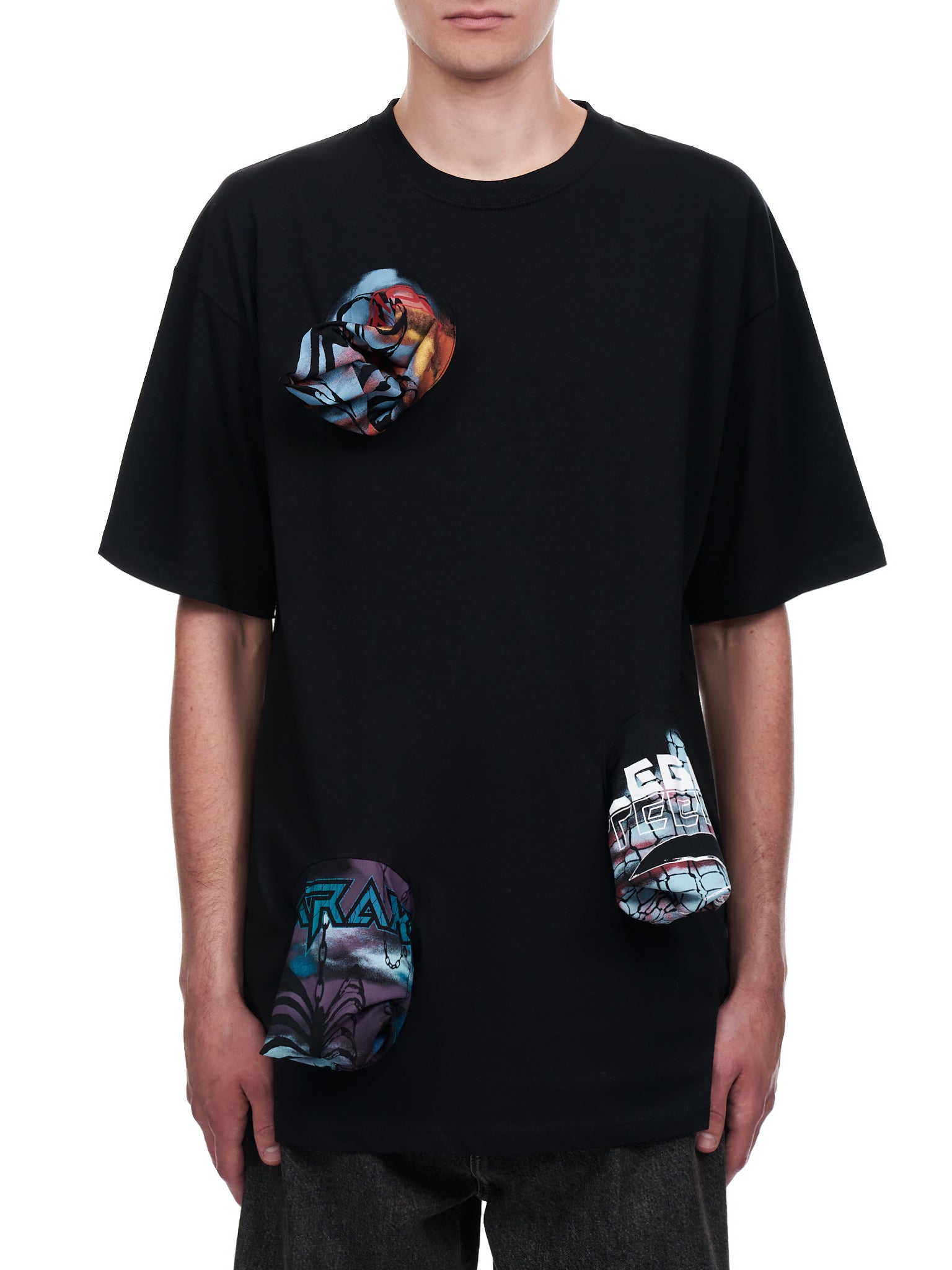 Raf Simons Oversized Printed Pocket Holes T-Shirt | H. Lorenzo - front