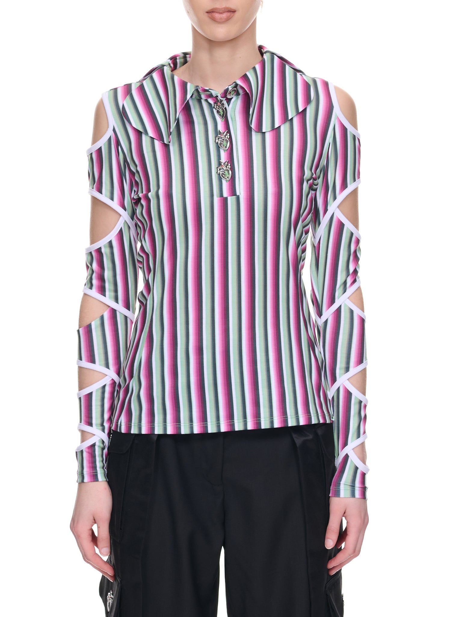 Rattler Stripe Polo (2164-RATTLER-PINK-STRIPE-MULTI)