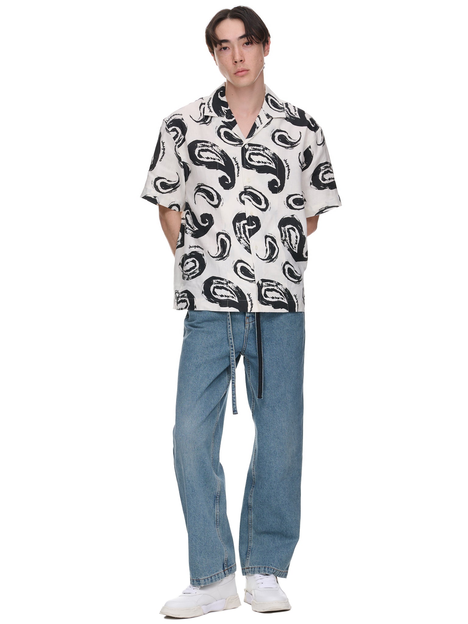 La Chemise Jean (216SH201-1050-PRINT-WHITE-BLAC)