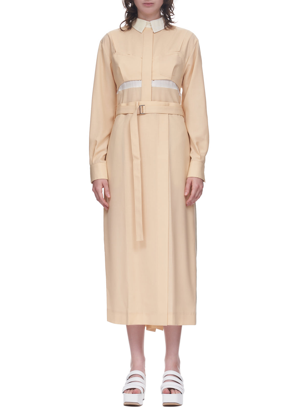 Belted Maxi Dress (22-06171-676-YELLOW)