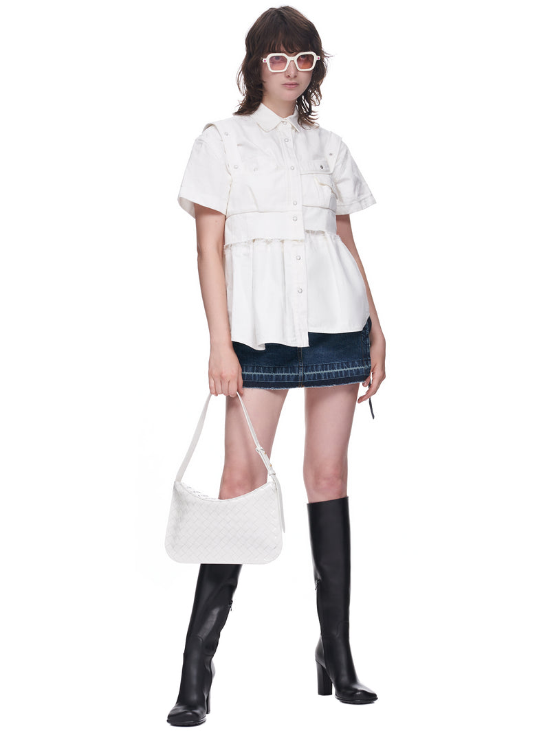 Asymmetric Button Up Shirt (22-06199-151-OFFWHITE)