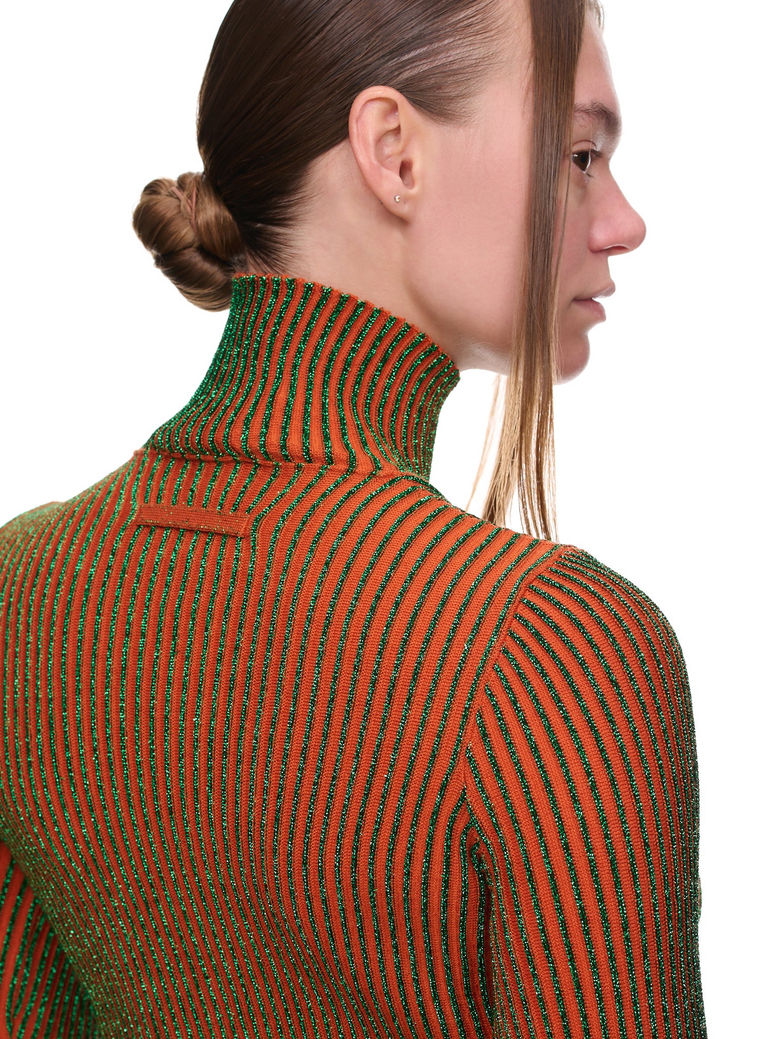Orange Cyber Knit Top (22-09-U-PL021-M032-ORANGE-GREE)