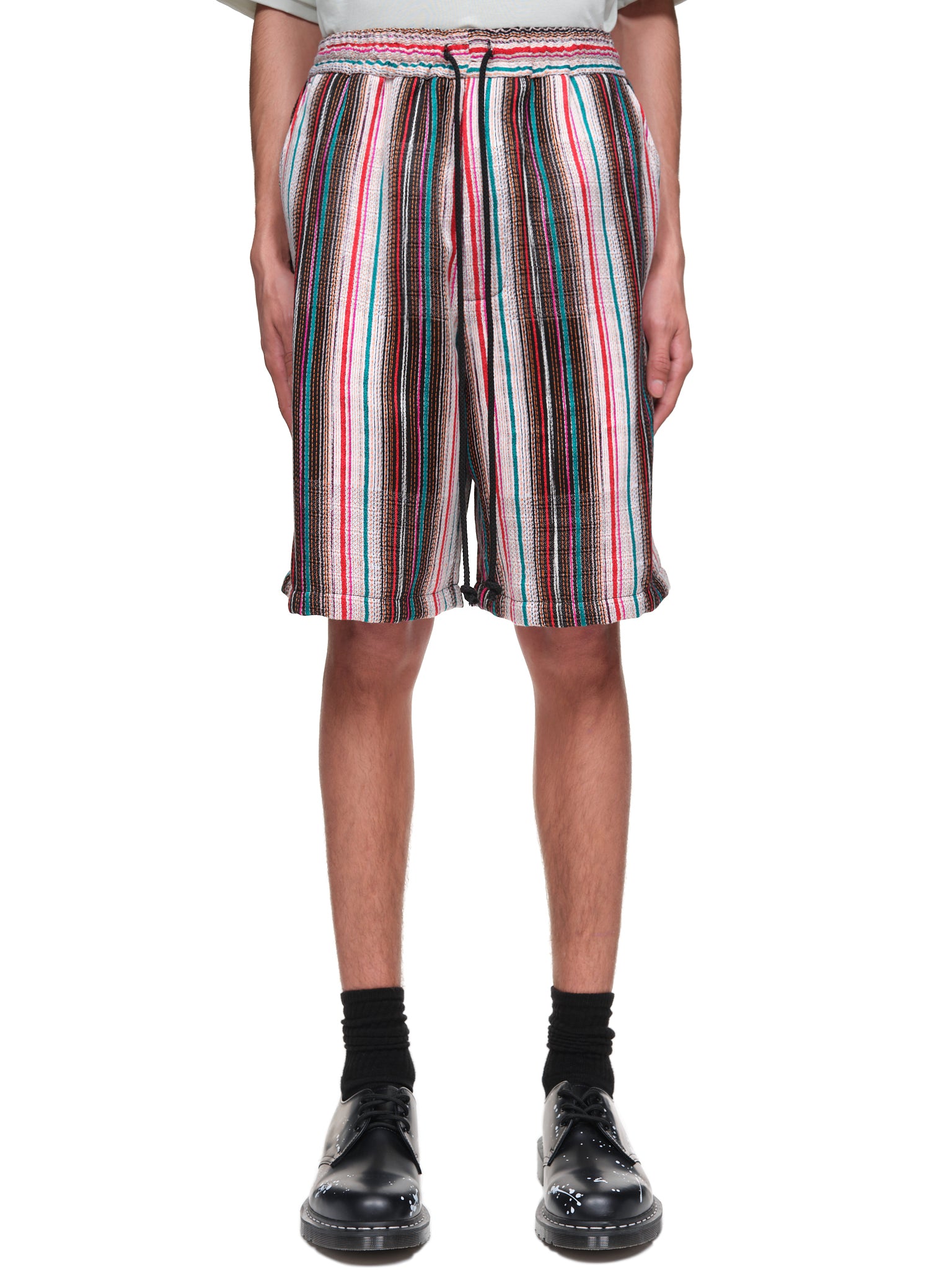 Song For The Mute Stripe Shorts | H. Lorenzo - front
