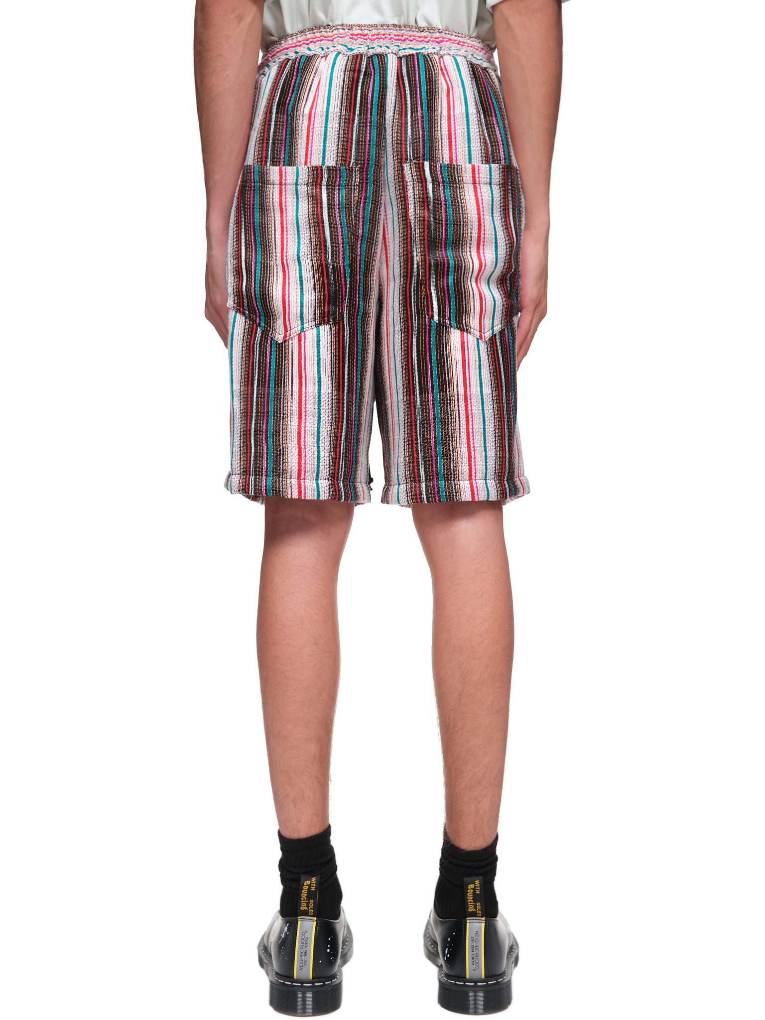 Song For The Mute Stripe Shorts | H. Lorenzo - back