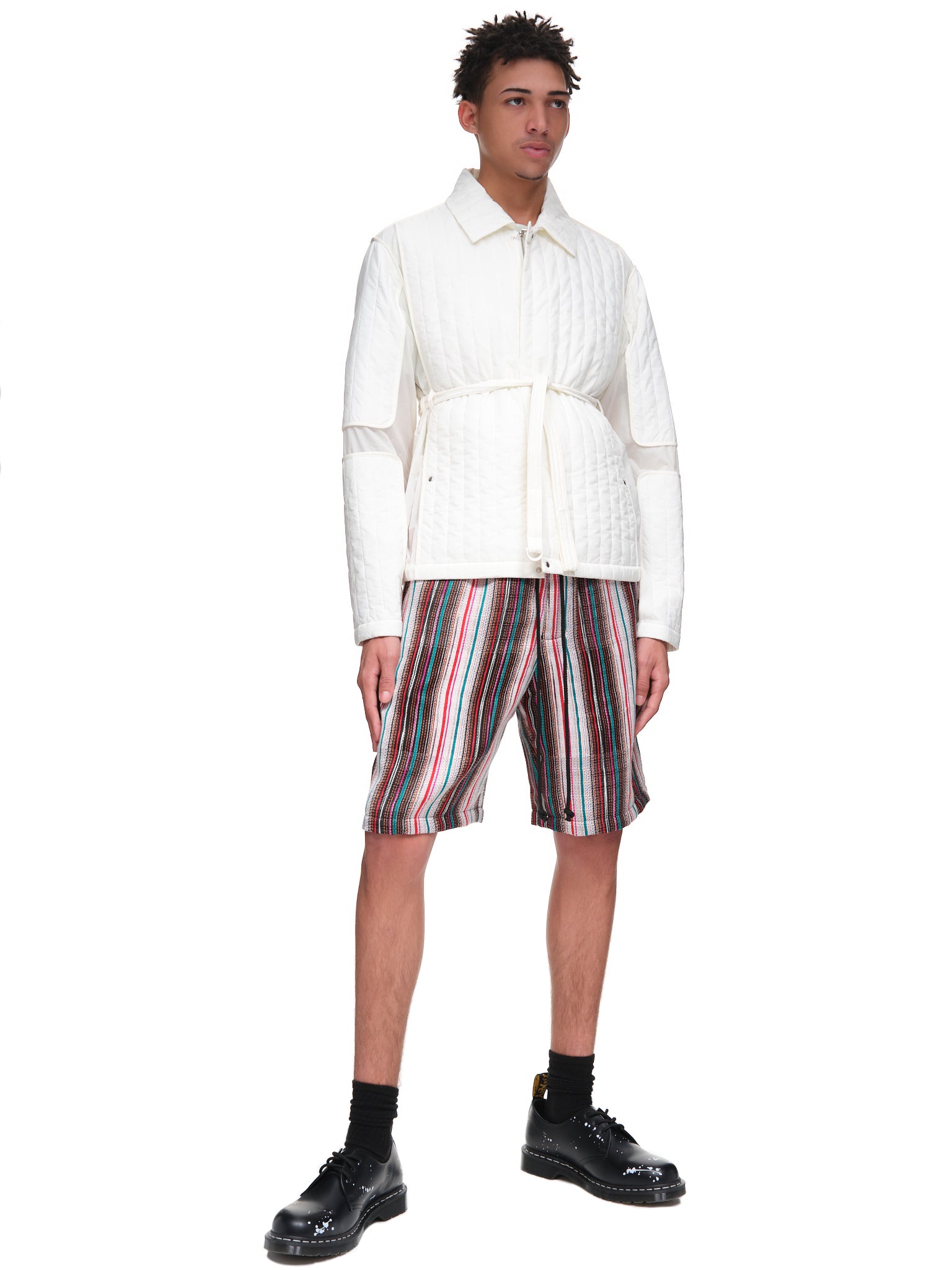 Song For The Mute Stripe Shorts | H. Lorenzo - styled 