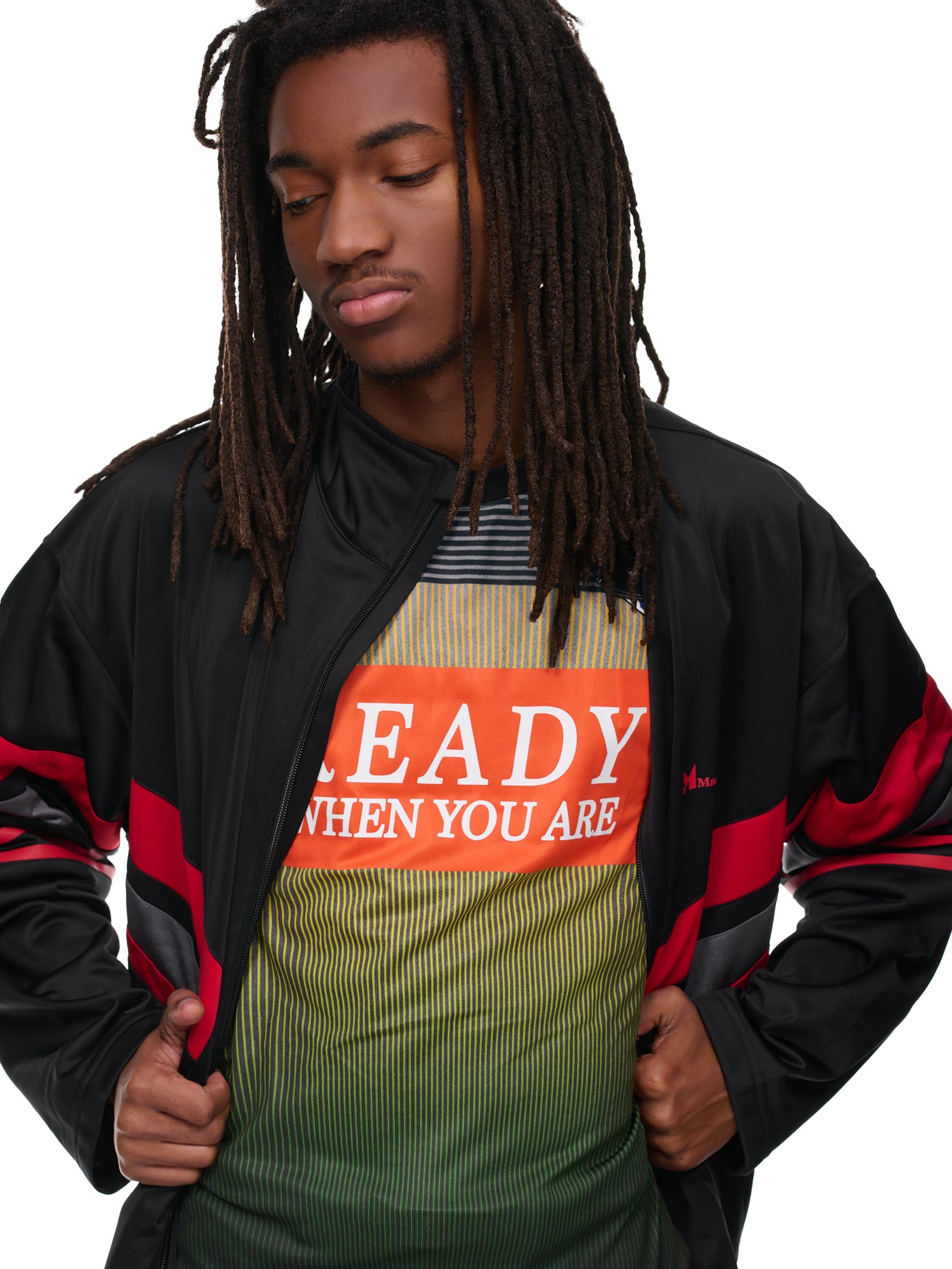 Twin Set Track Jacket (22121-BLACK-RED)
