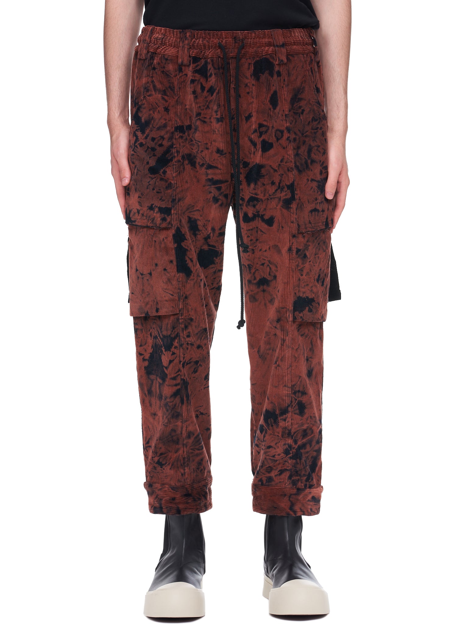 Song For The Mute Corduroy Drawstring Trousers | H.Lorenzo - front
