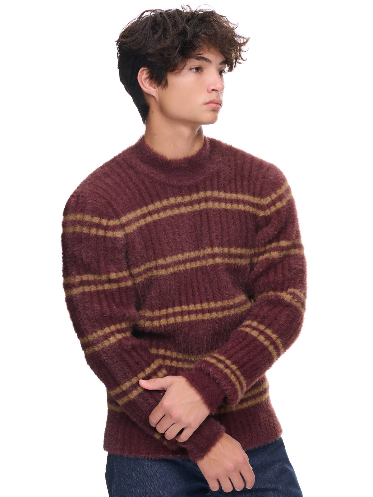 Le Pull Rayé (226KN075-2107-BROWN)