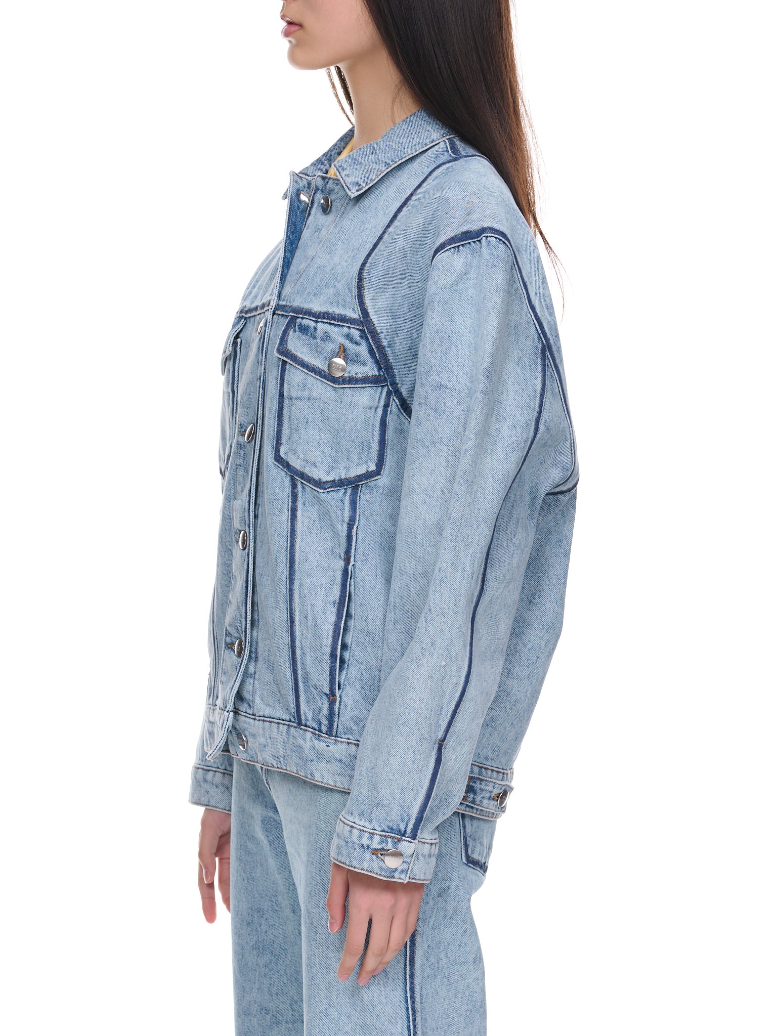 Washed Denim Jacket (22PDVE010CO0999-WASHED-OUT-DEN)