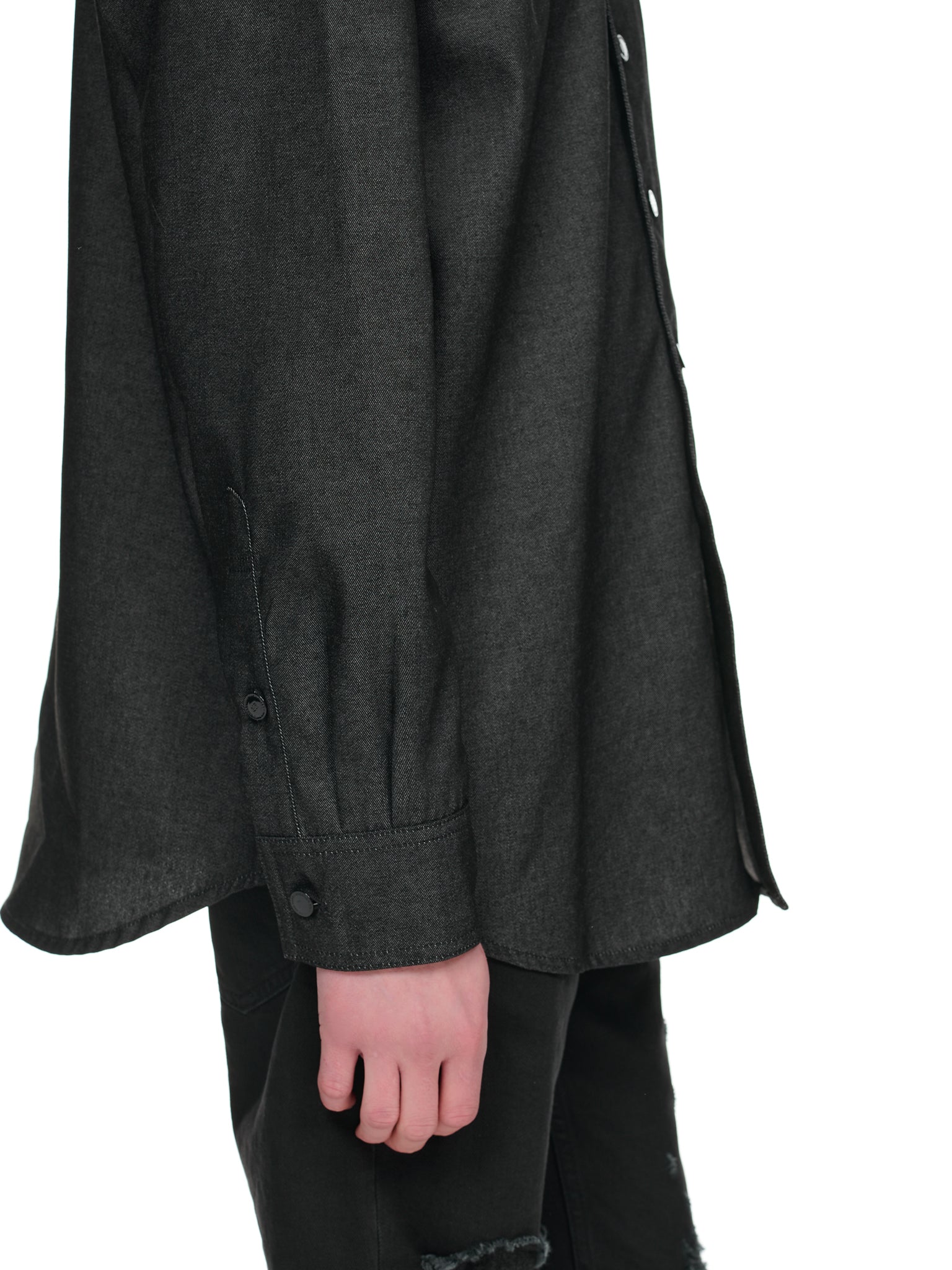 Denim Shirt (231-M242-15001-0099-BLACK)