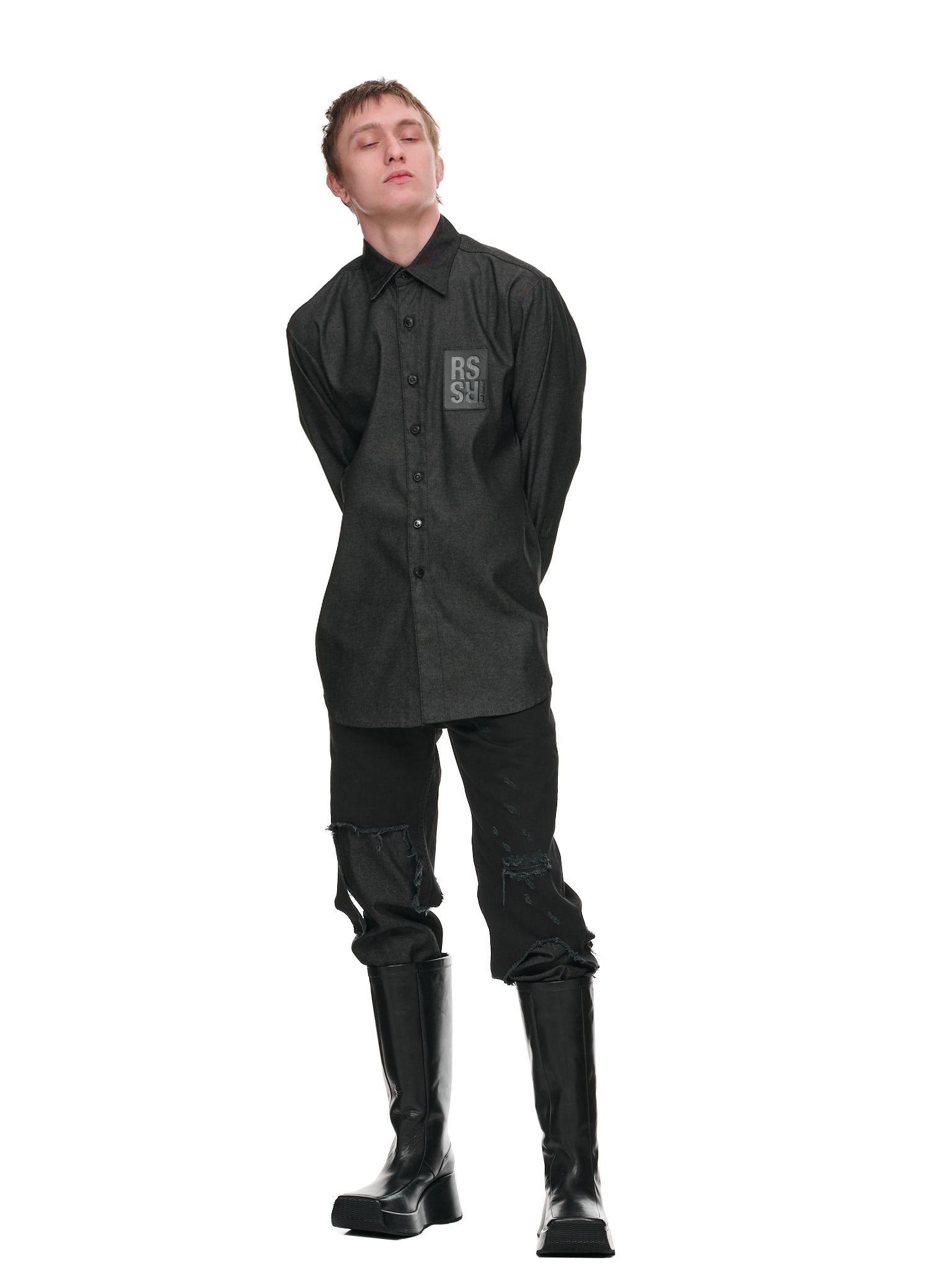 Denim Shirt (231-M242-15001-0099-BLACK)