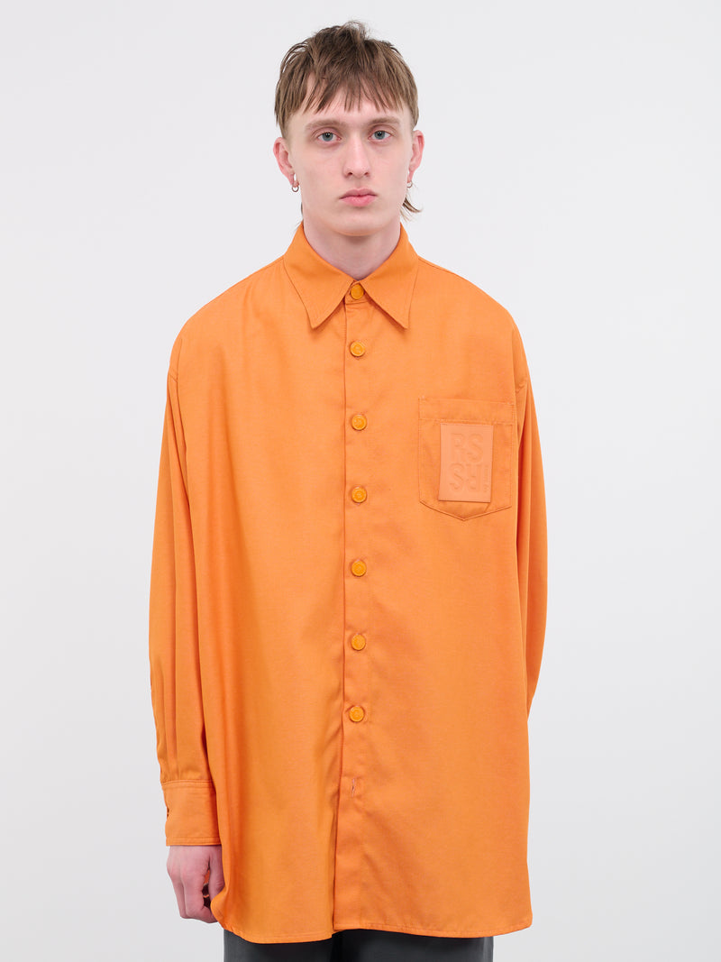 Oversized Denim Shirt (231-M243-15001-ORANGE)