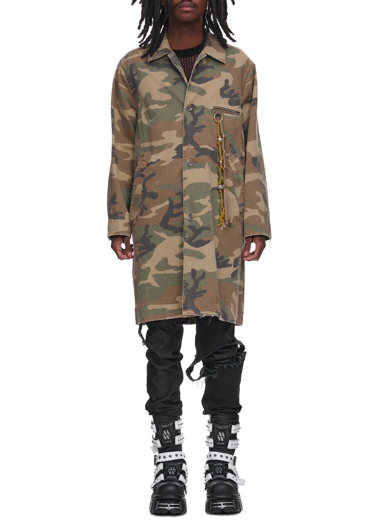 SONG FOR THE MUTE Blue Shell Coach Coat | H. Lorenzo - front