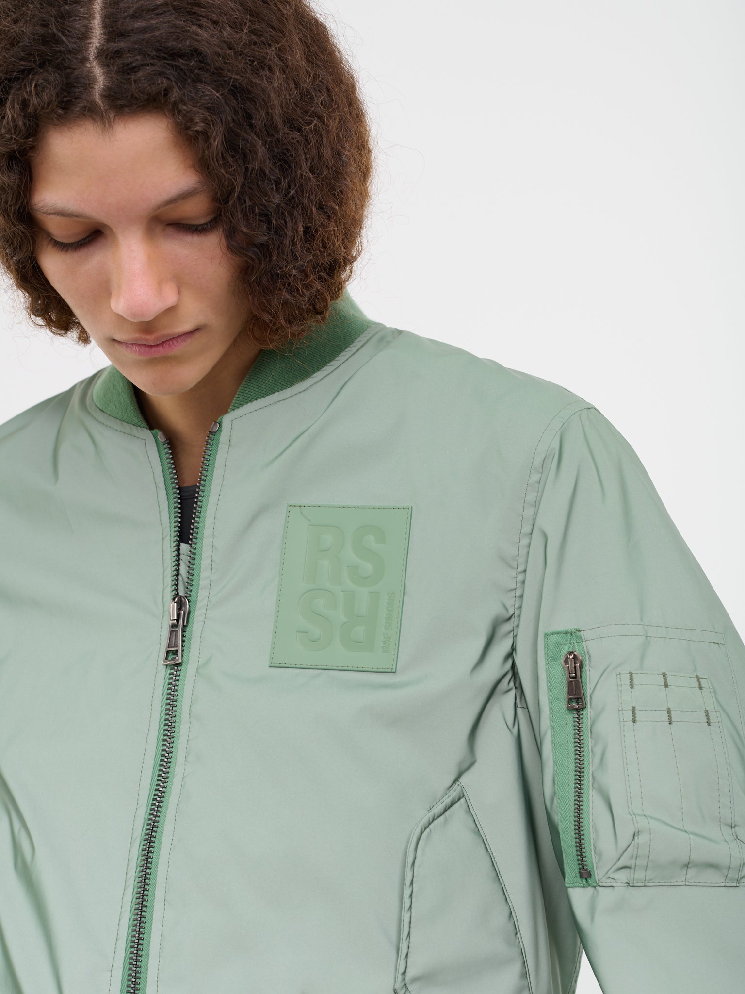 Reflective Bomber Jacket (231-W628-30007-GREEN)