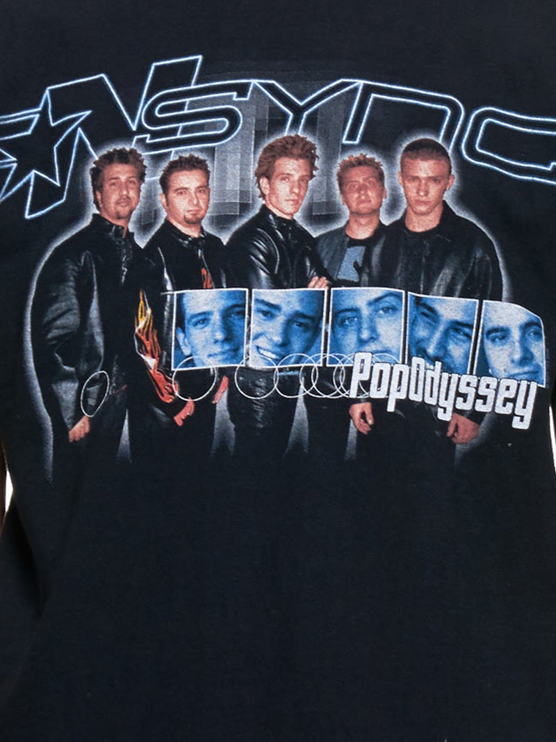 Distorted Gingham Vintage Boyband T-Shirt (EP2-NA-BLK-POP-ODYSSEY)