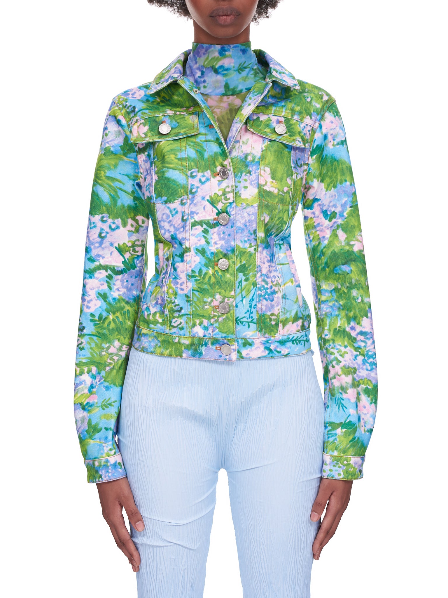 Richard Quinn Floral Denim Jacket | H. Lorenzo - front