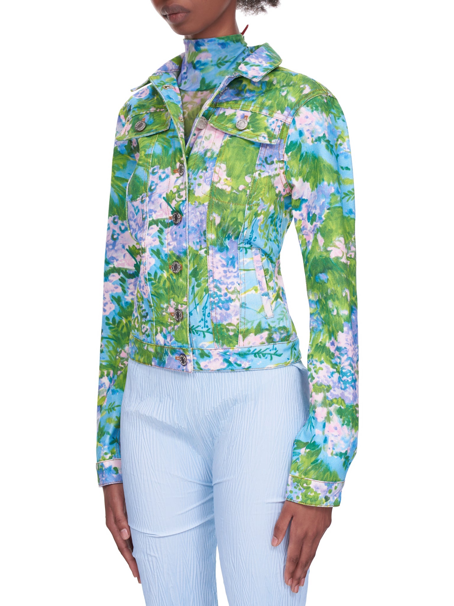 Richard Quinn Floral Denim Jacket | H. Lorenzo - side 