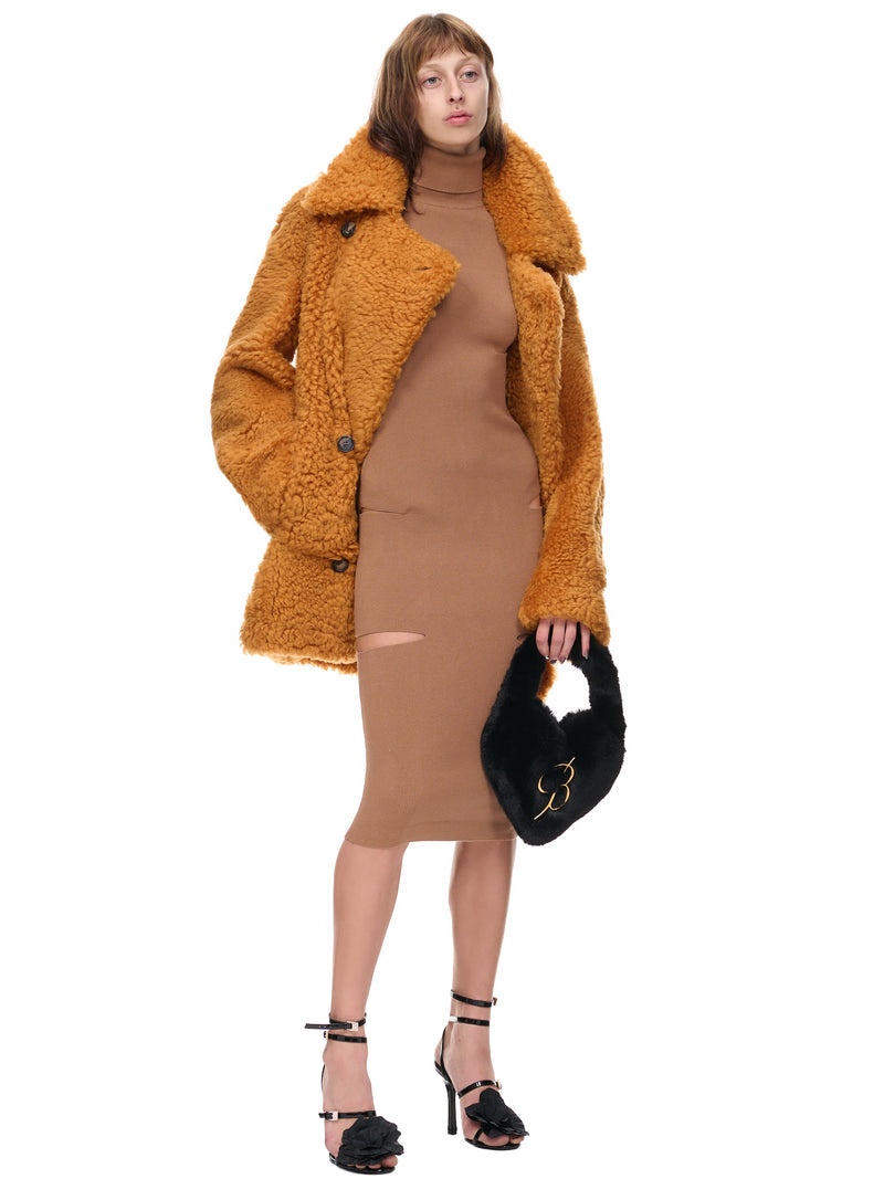 Cut-Out Knit Dress (2A226S-N0553-BROWN-SUGAR)