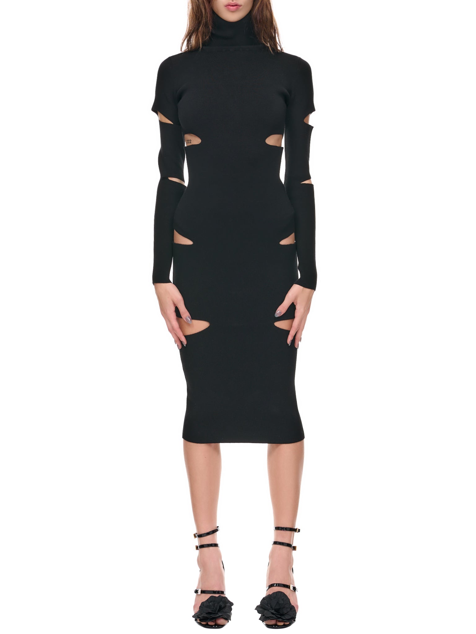 Cut-Out Knit Dress (2A226S-N0990-NERO) Cut-Out Knit Dress (2A226S-N0990-NERO)
