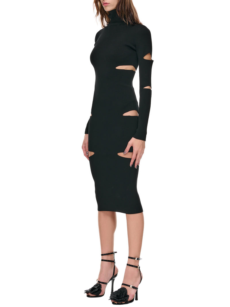 Cut-Out Knit Dress (2A226S-N0990-NERO)