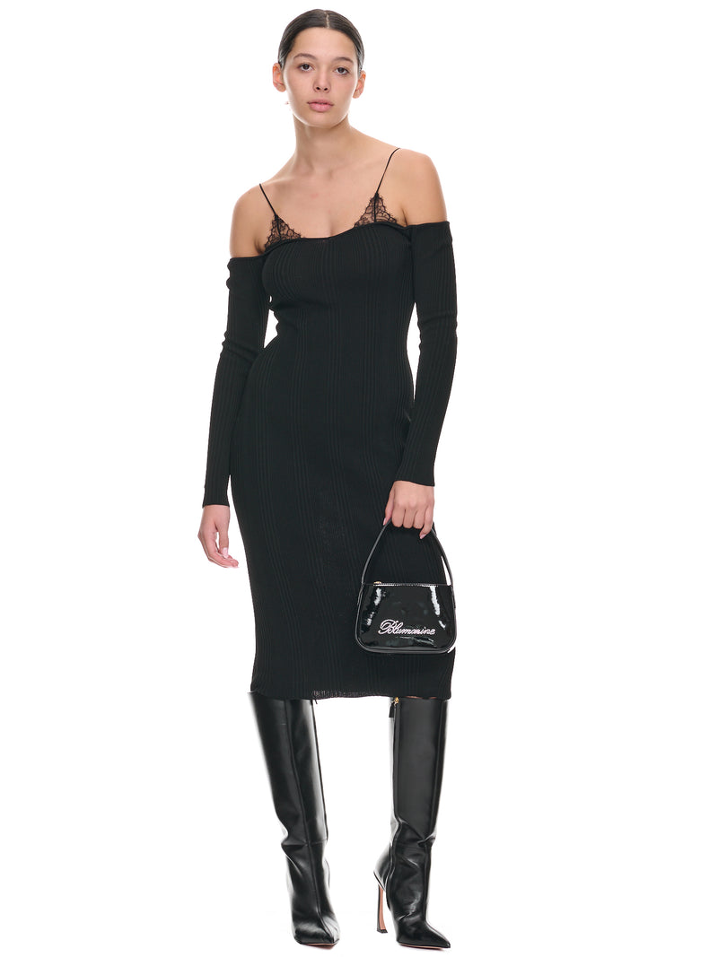 Knit Lace Dress (2A312A-N0990-BLACK)