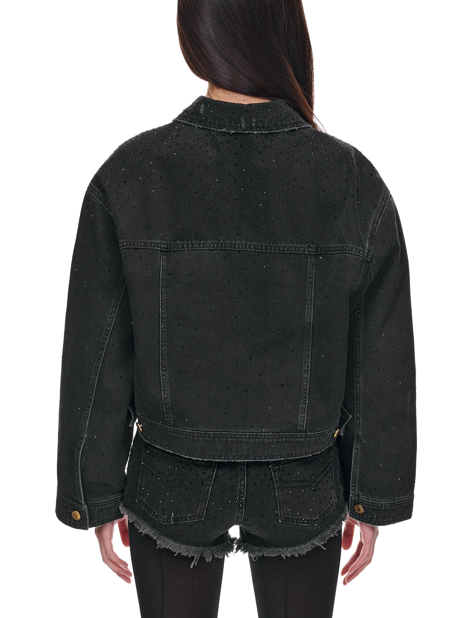 Strass Denim Jacket (2B061A-BLACK)