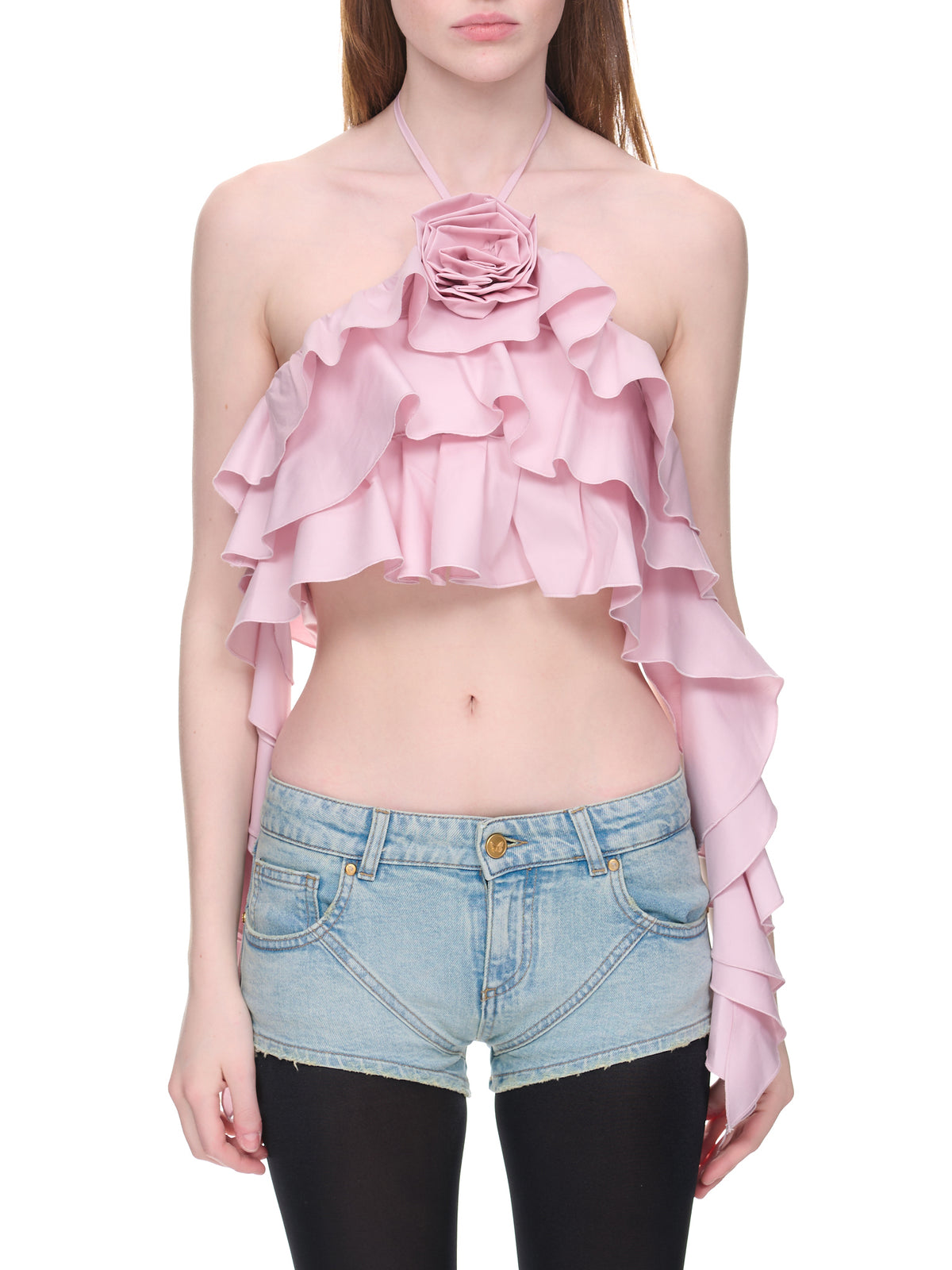 Rose Flounced Top (2C170A-N0124-ROSA)