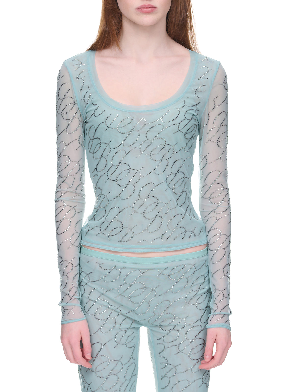 Rhinestone Logo Top (2C172A-N0482-TEAL)