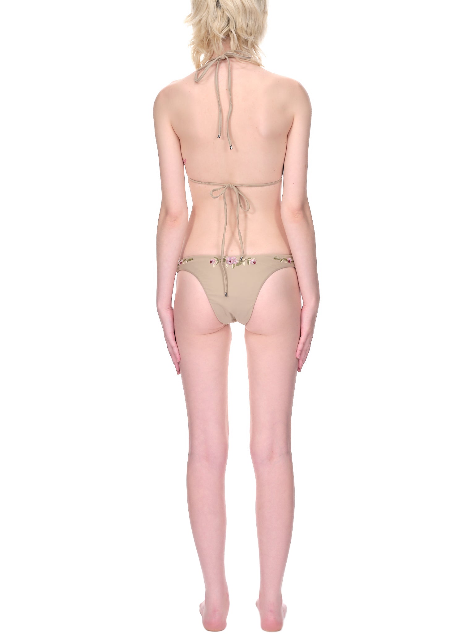 Blumarine Triangle Top Embroidered Bikini | H.Lorenzo - back