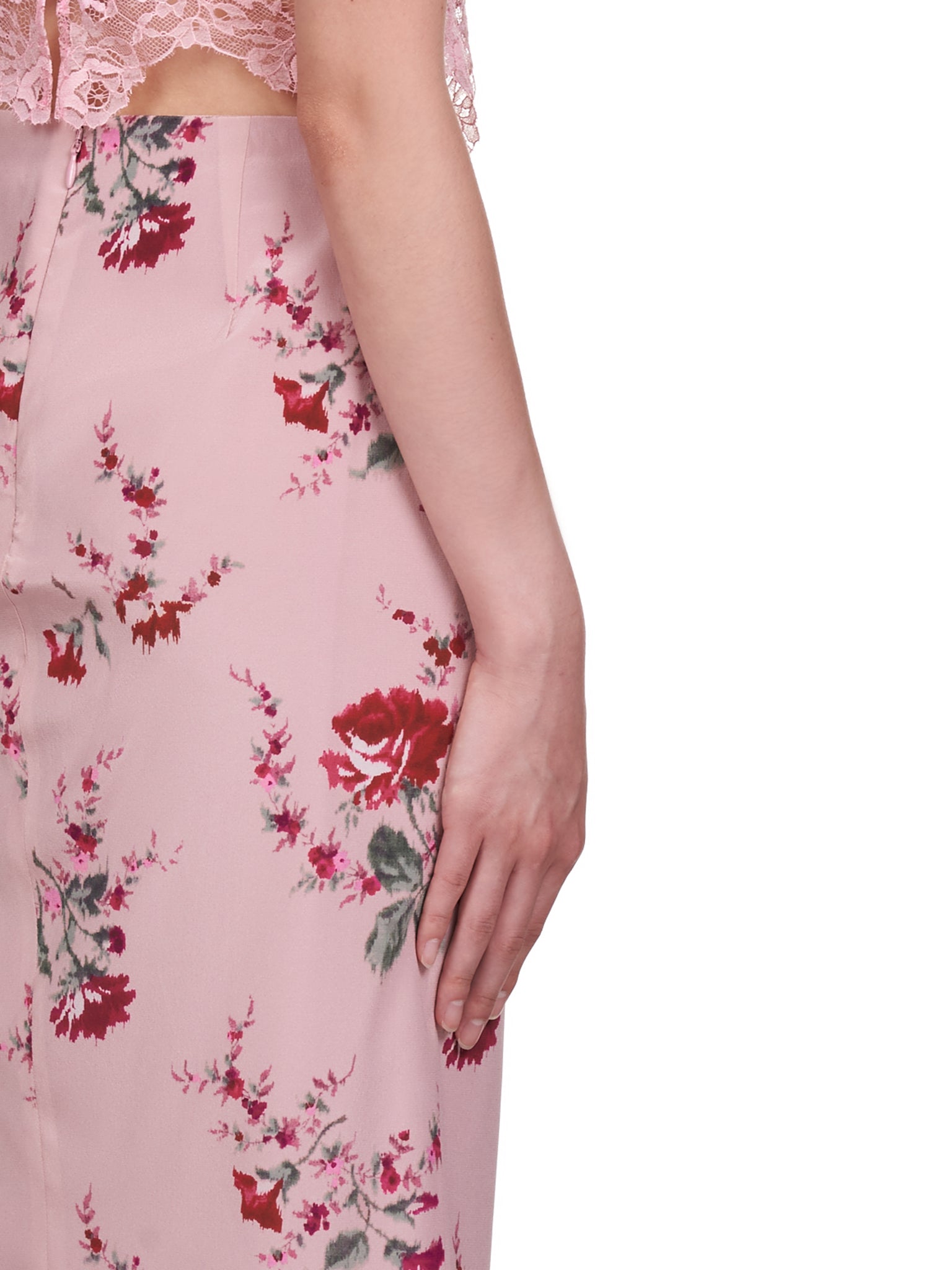 Rose De Chine Print Skirt (2G027A-146-PINK)