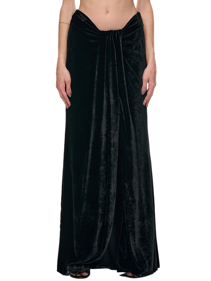 Long Velvet Skirt (2G111S-N0990-NERO)