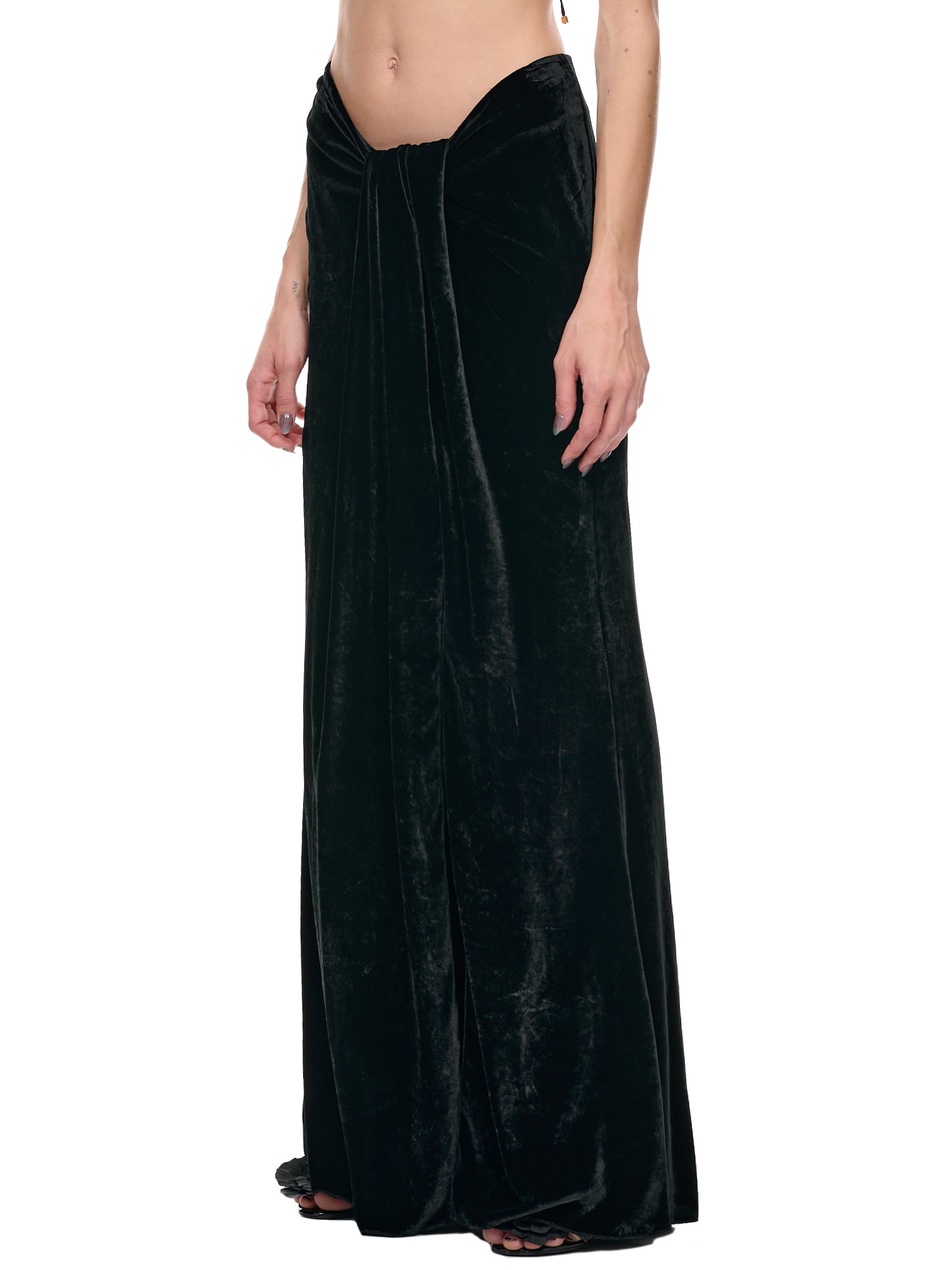 Long Velvet Skirt (2G111S-N0990-NERO)