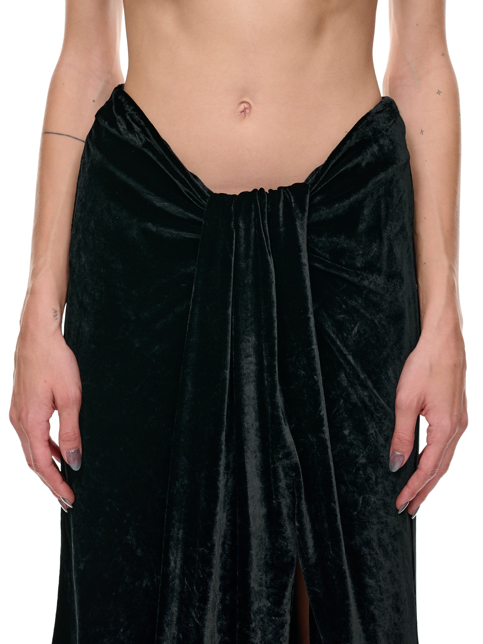 Long Velvet Skirt (2G111S-N0990-NERO)
