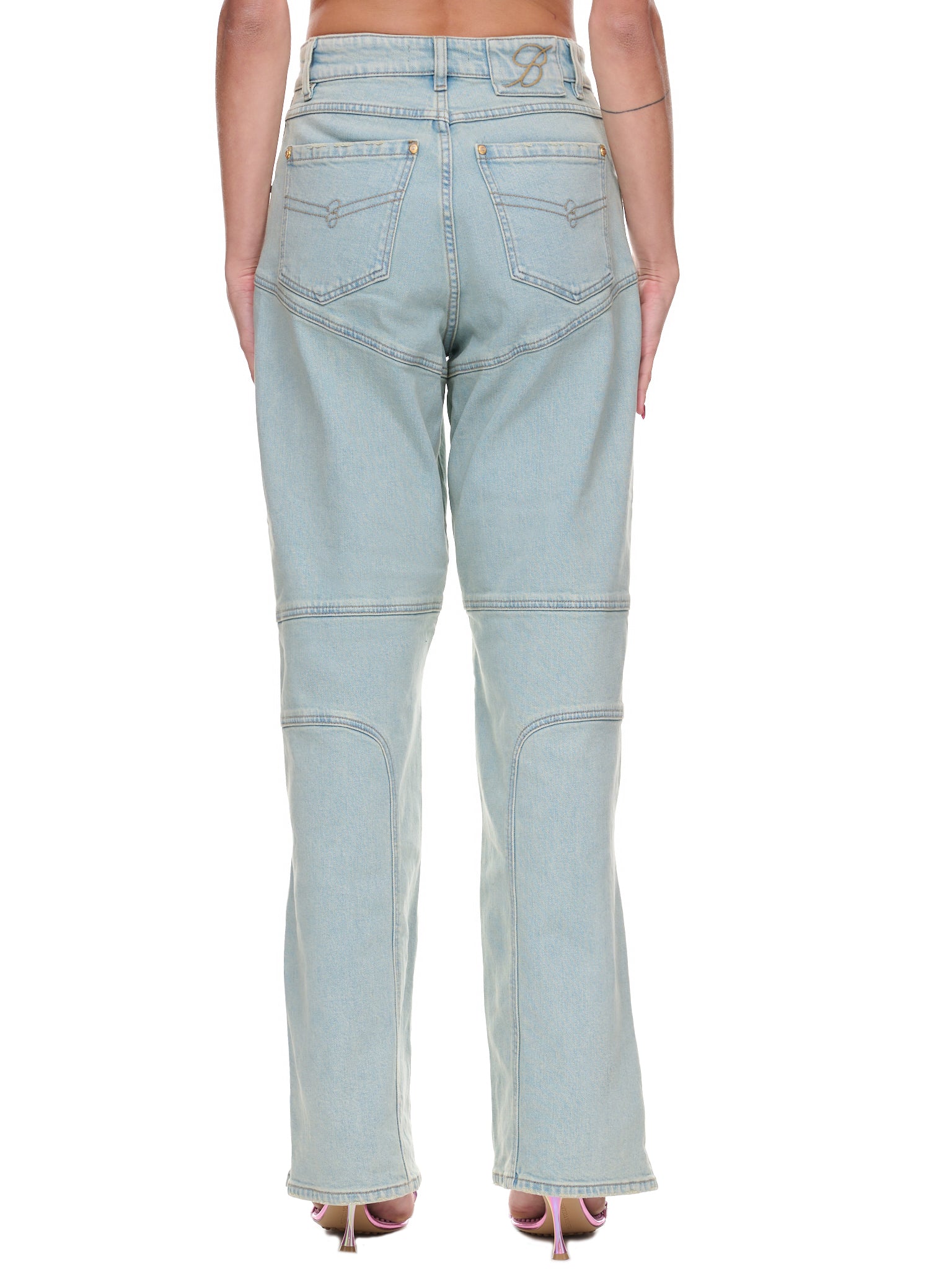 Zip Biker Pants (2J065A-STERLING-BLUE)