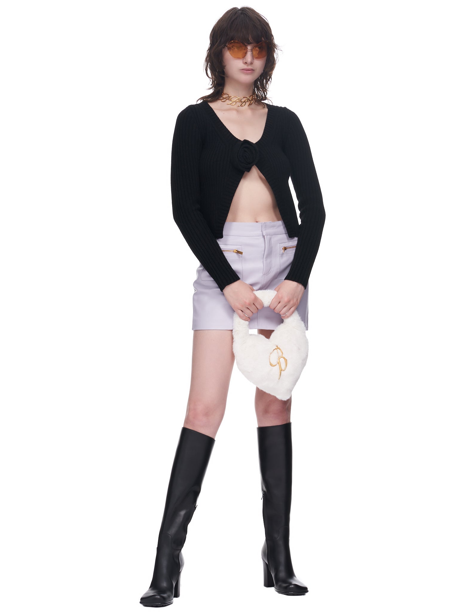 Blumarine Leather Mini Skirt | H.Lorenzo - styled