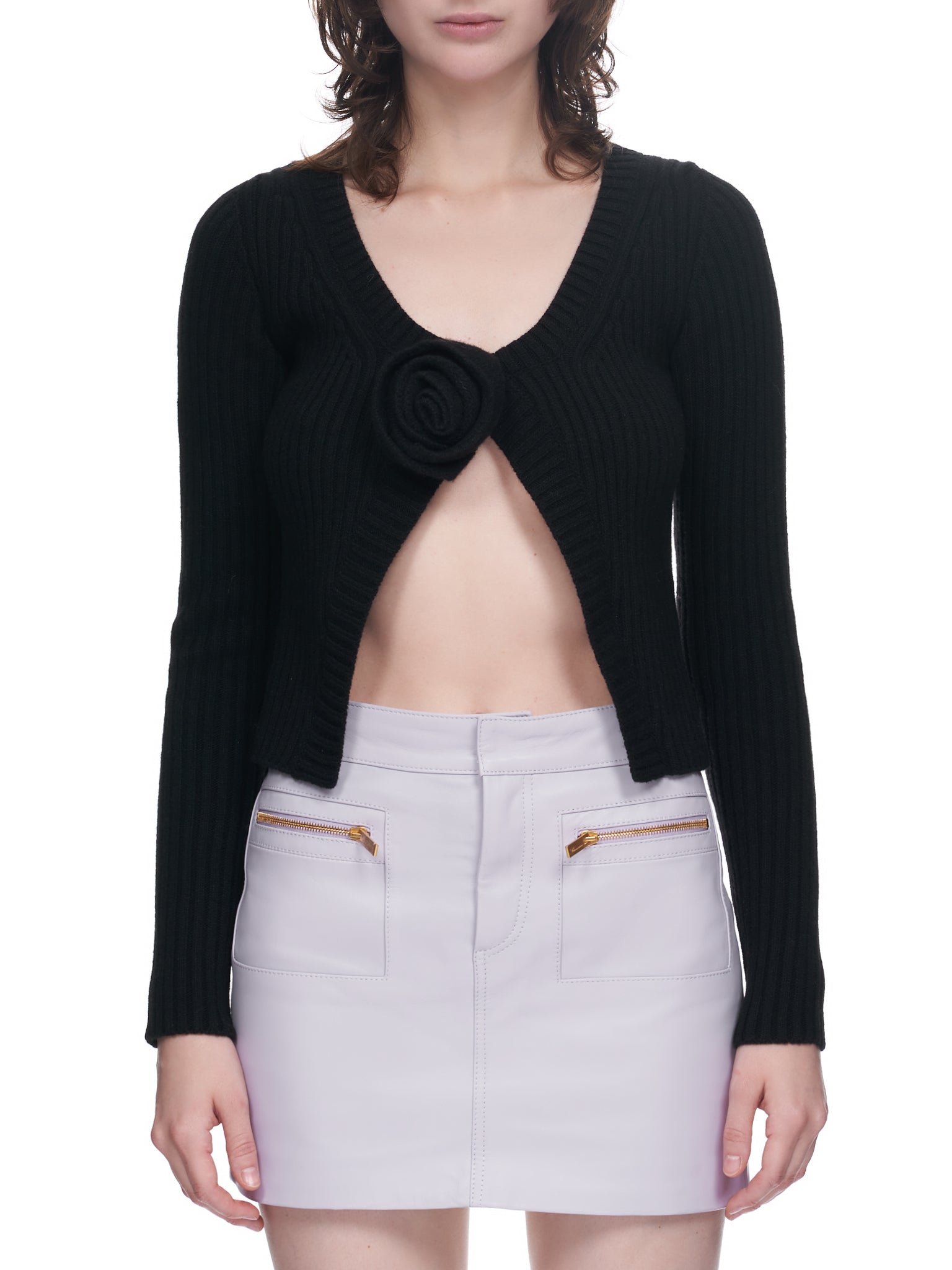 Blumarine Ribbed Knit Cardigan | H.Lorenzo - front