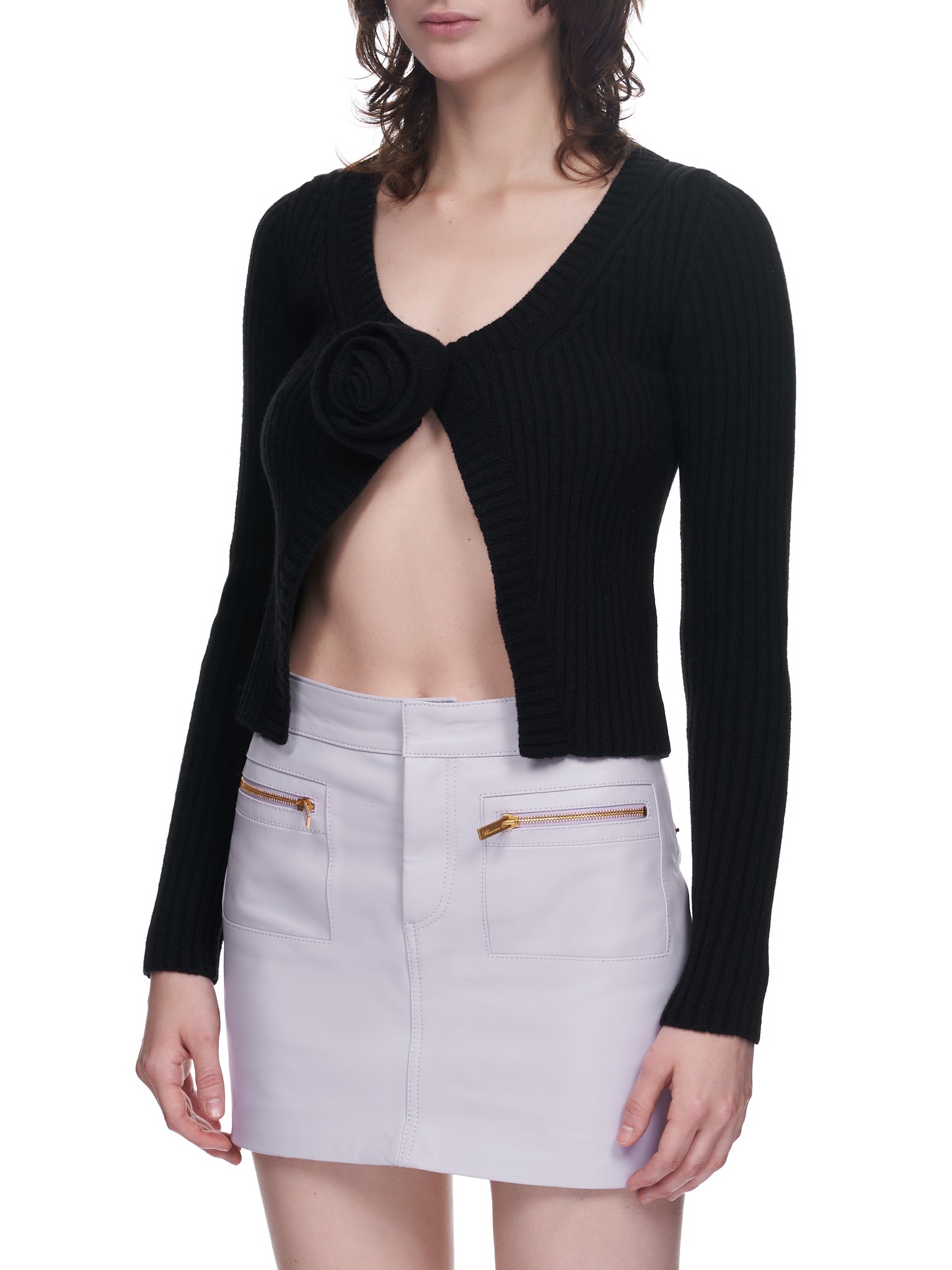 Blumarine Ribbed Knit Cardigan | H.Lorenzo - side