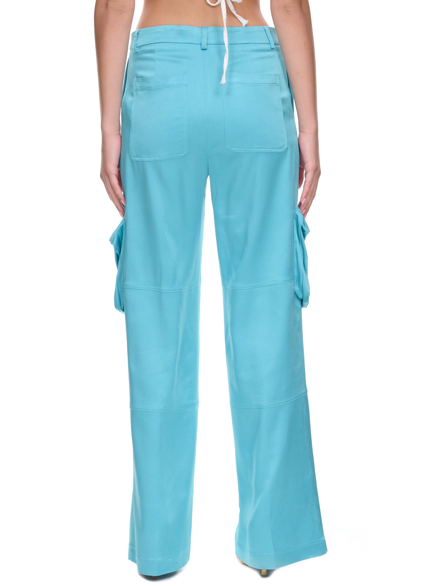 Satin Cargo Pants (2P084A-N0699-BUTTERFLY)