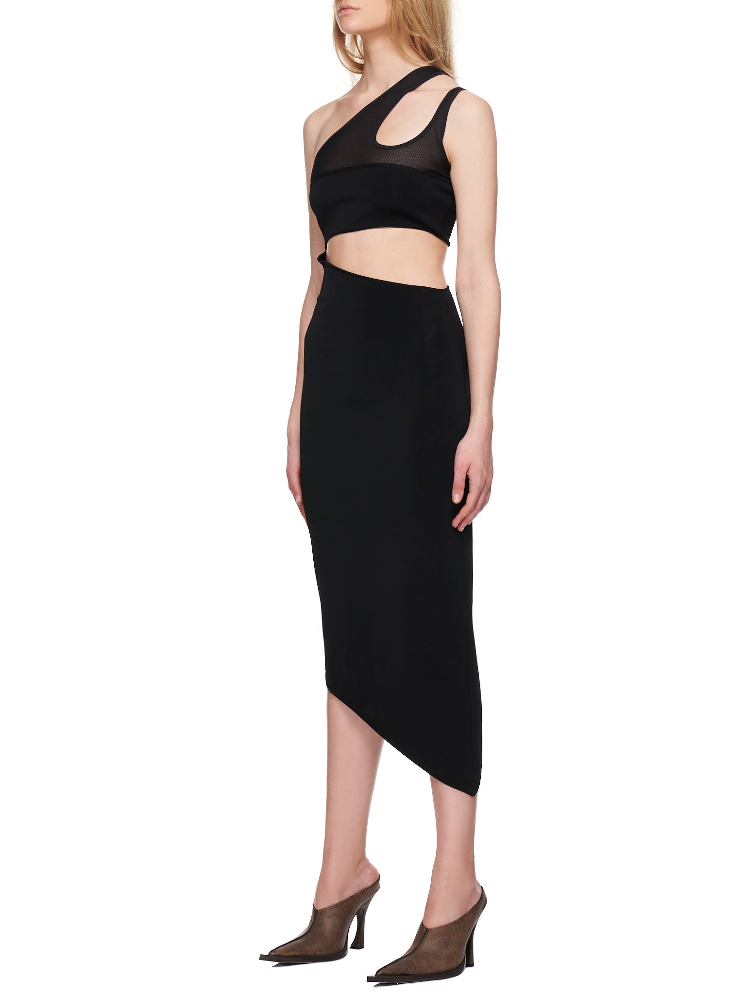 Mugler Asymmetric Knit Cut-Out Dress | H. Lorenzo Mugler Asymmetric Knit Cut-Out Dress | H. Lorenzo