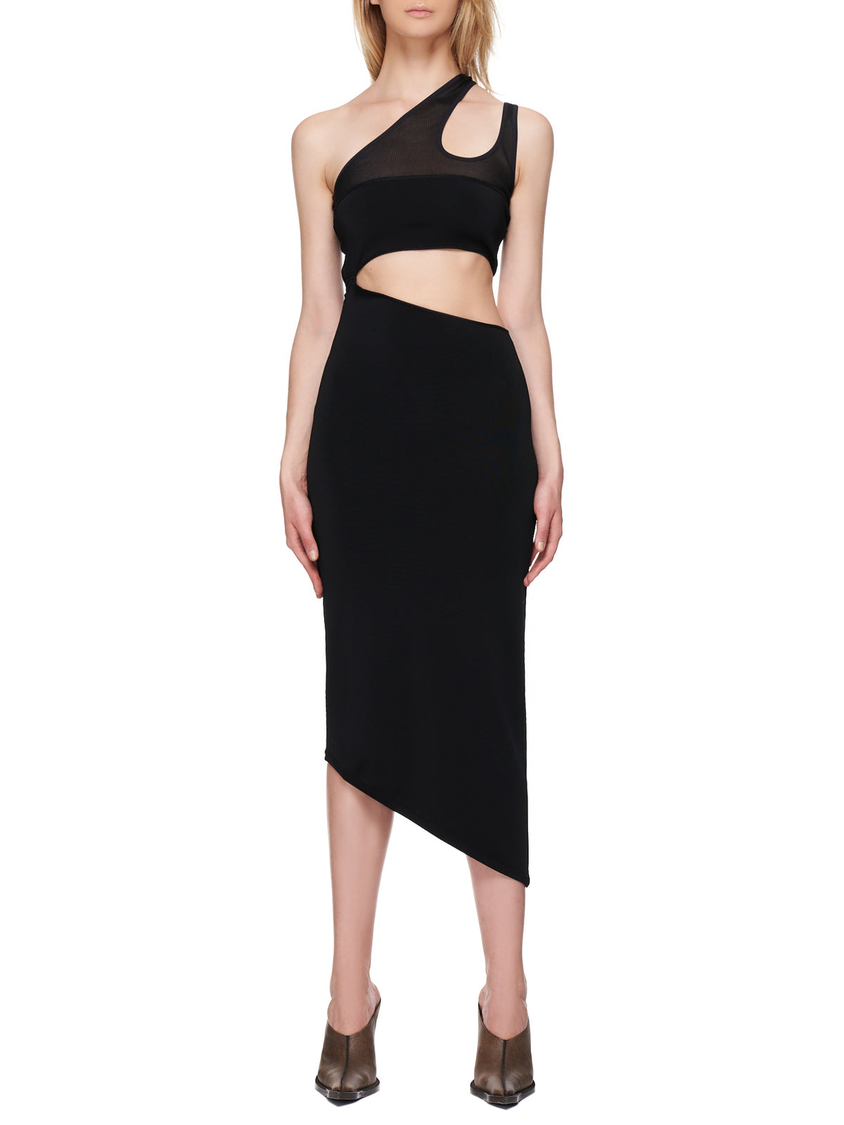 Mugler Asymmetric Knit Cut-Out Dress | H. Lorenzo - front