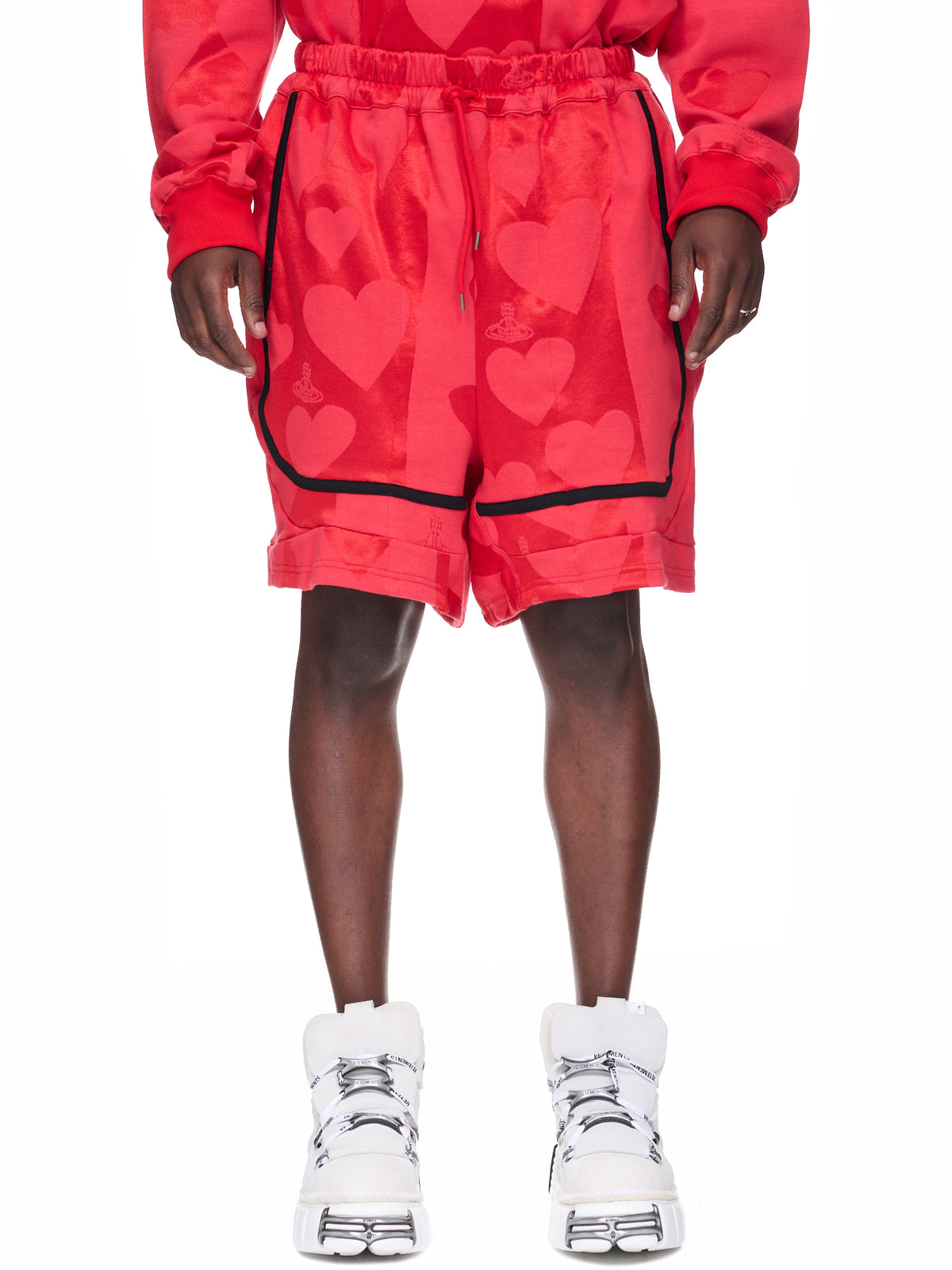 Hearts Boxing Shorts (3J01000B-J0047-G0-H202-RED-HEA)